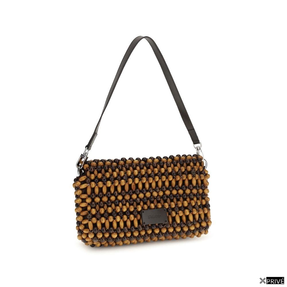 Sac bandoulière brun en Bois — 3