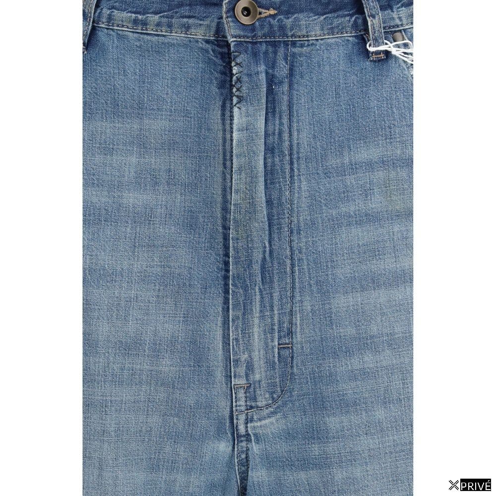 Blue Cotton Straight-Leg Jeans — 3