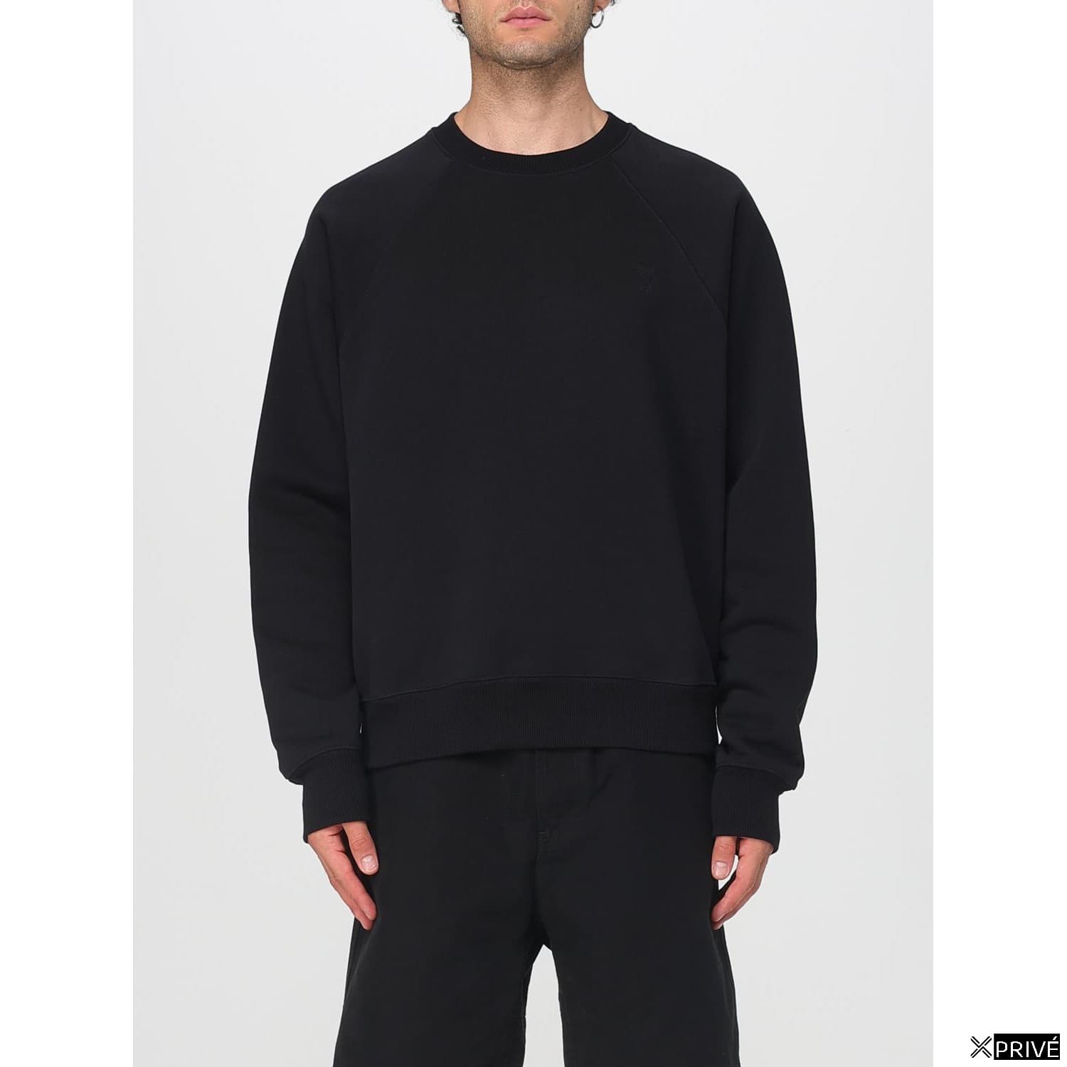 Black Cotton Sweatshirt