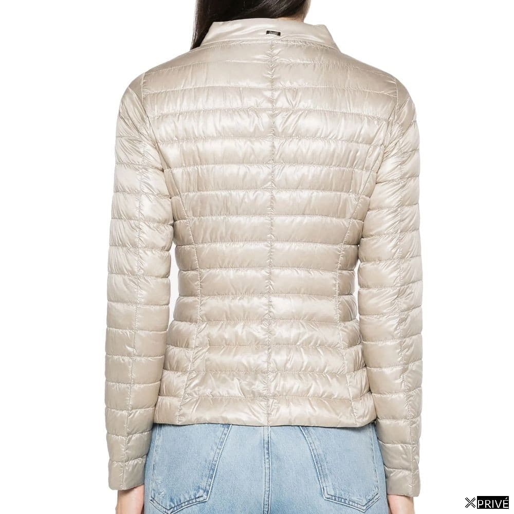 Beige Polyamide Full-Length Jacket — 3