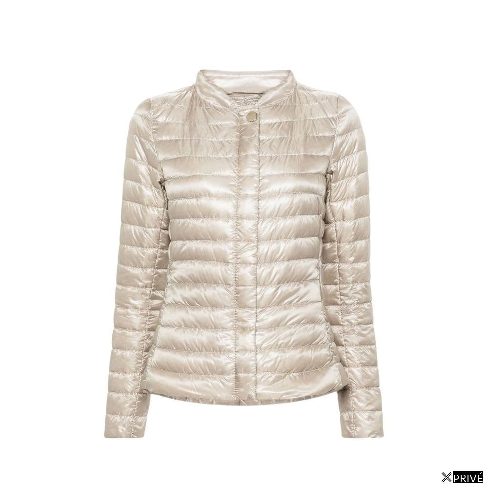 Beige Polyamide Full-Length Jacket — 1