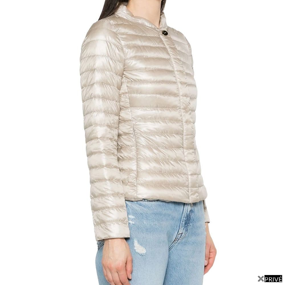 Beige Polyamide Full-Length Jacket — 2