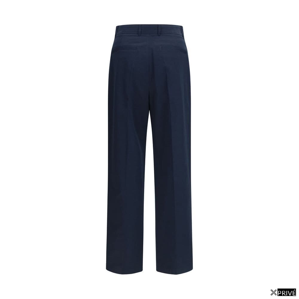 Blue Cotton Casual Pants — 2