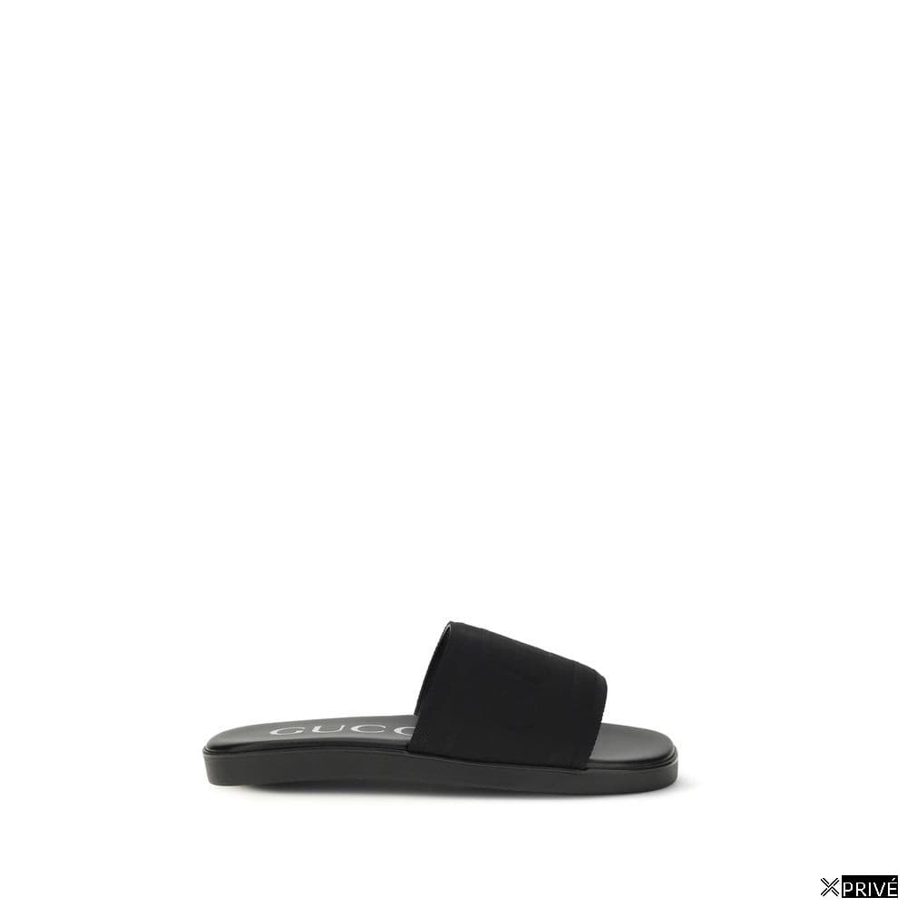 Sandales noires en Tissu — 1