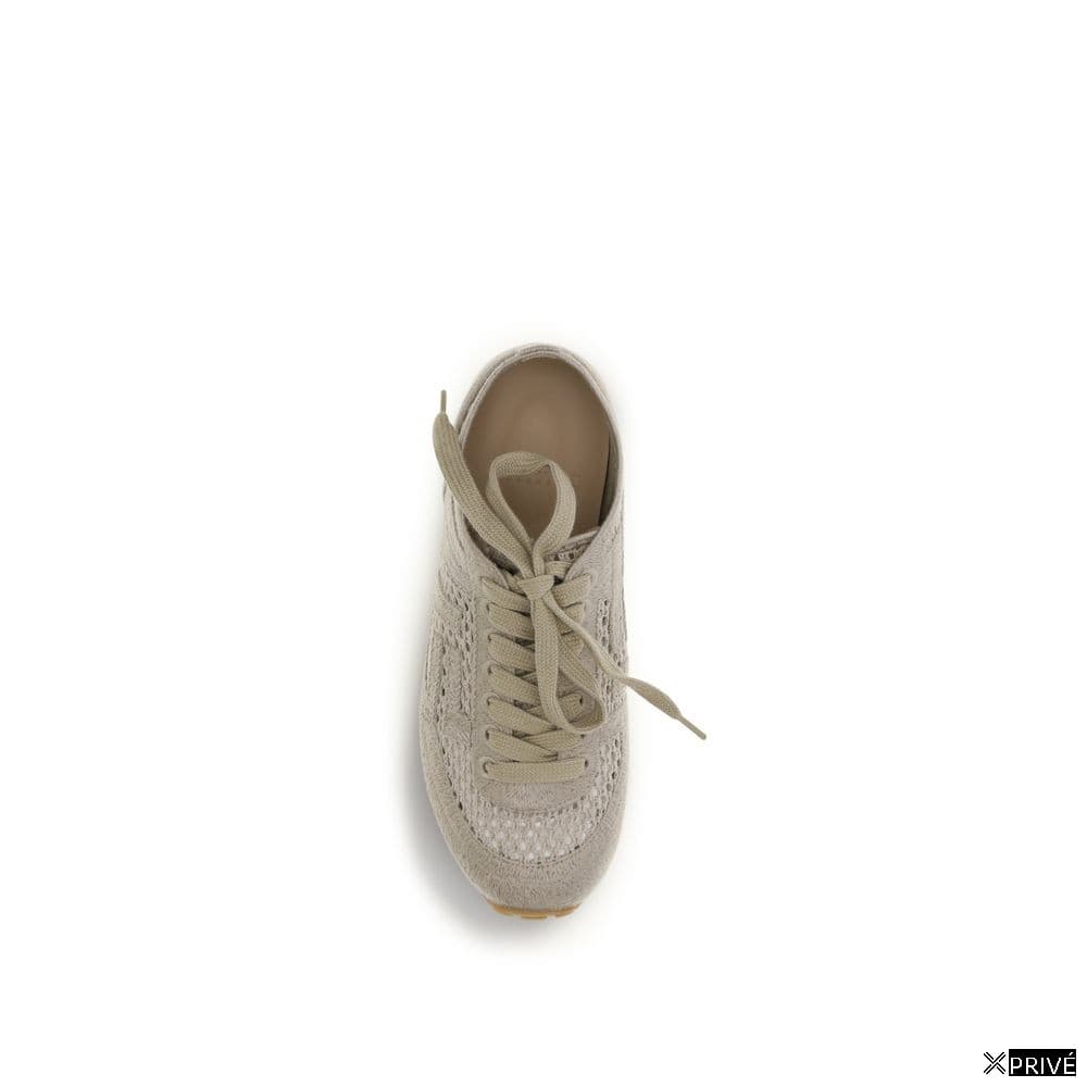 Chaussures de sport beiges en Coton — 4