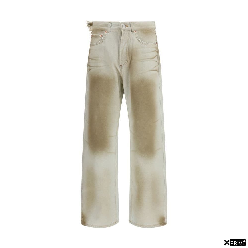 Jeans beige en Coton — 1