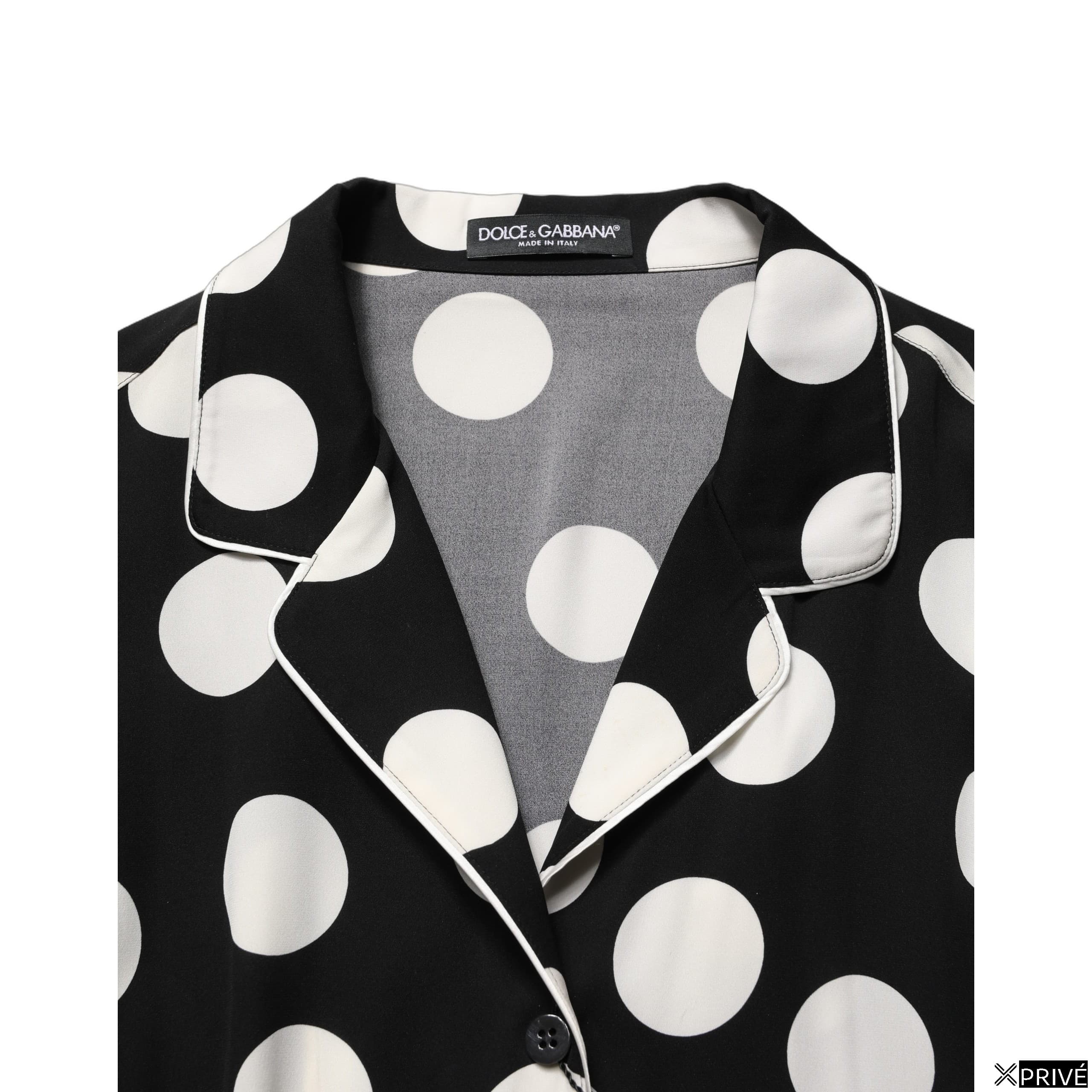 Top noir à pois blancs — 6