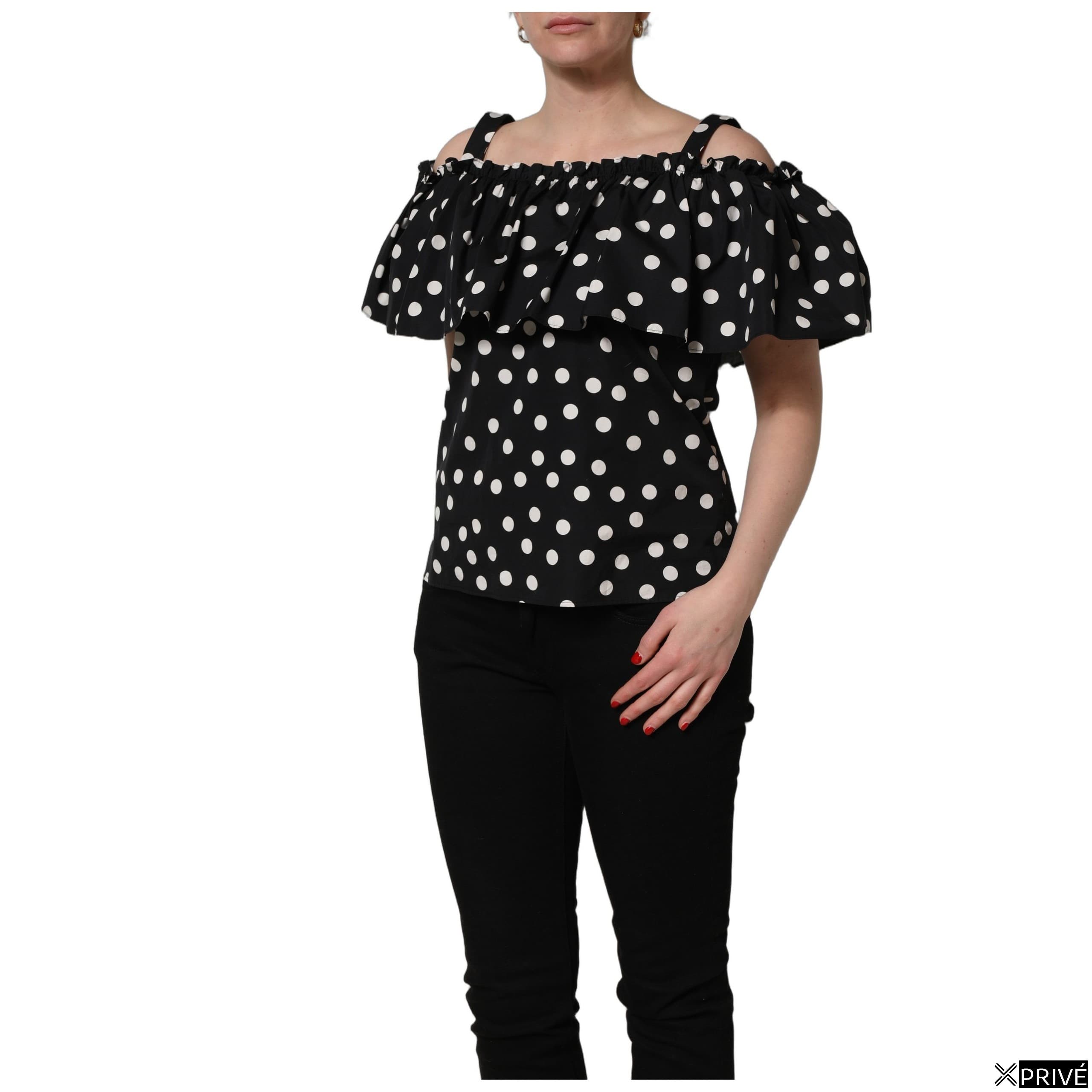 Chemise noire à pois blancs — 3