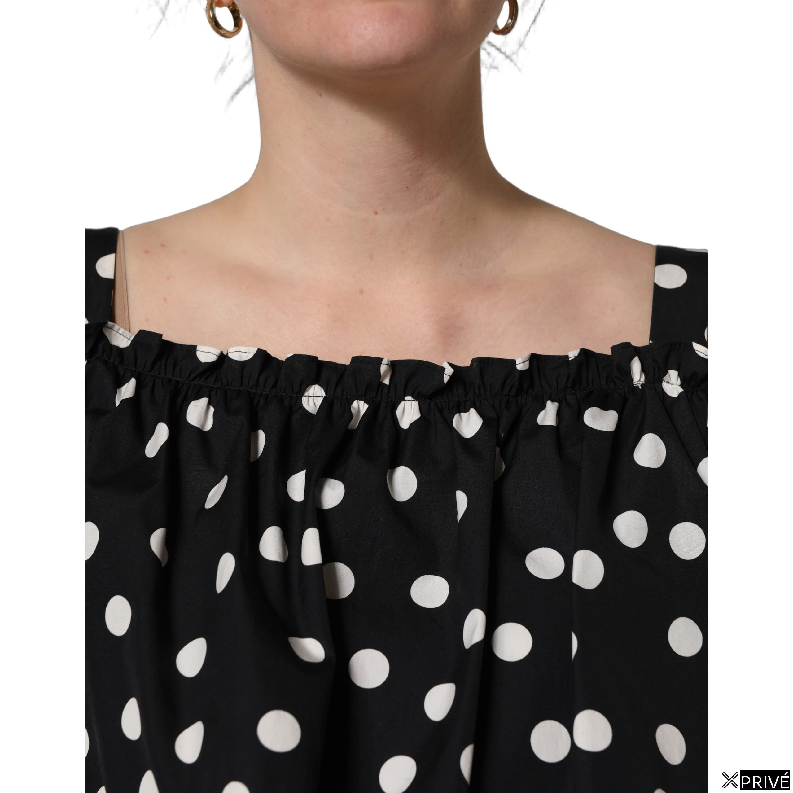 Chemise noire à pois blancs — 5