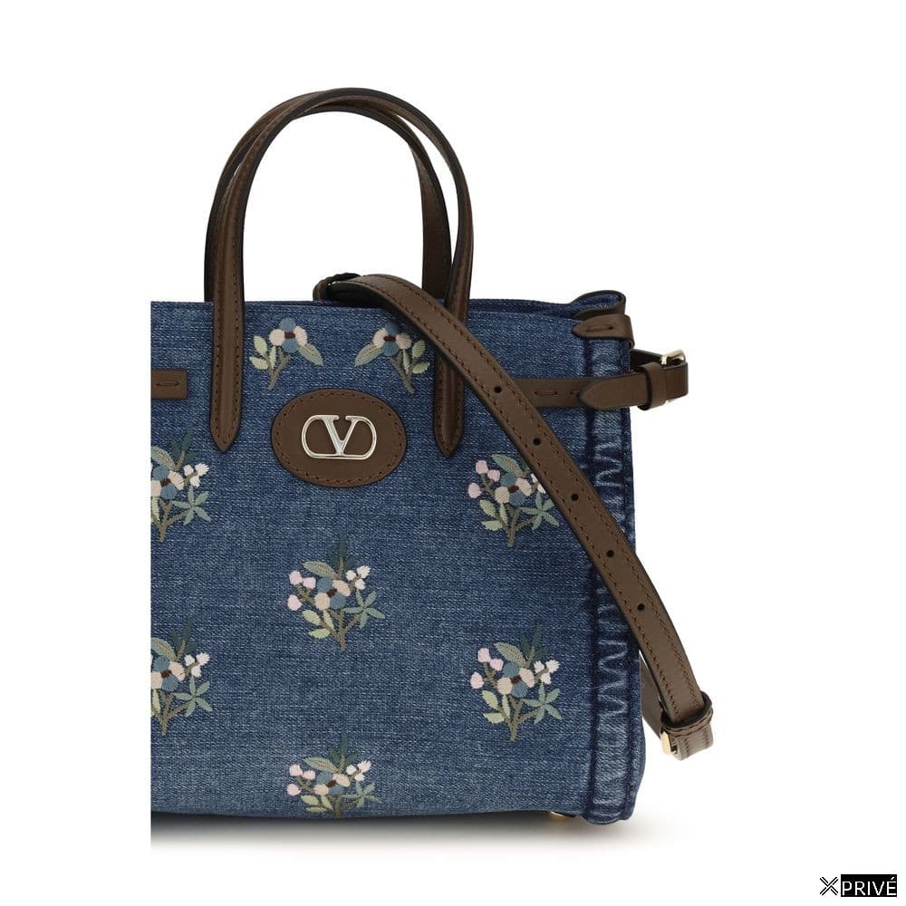 Sac à main bleu en Coton — 4