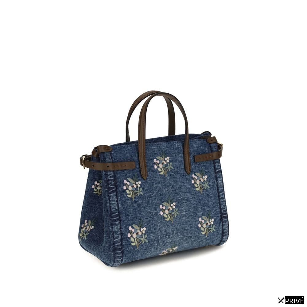 Sac à main bleu en Coton — 3