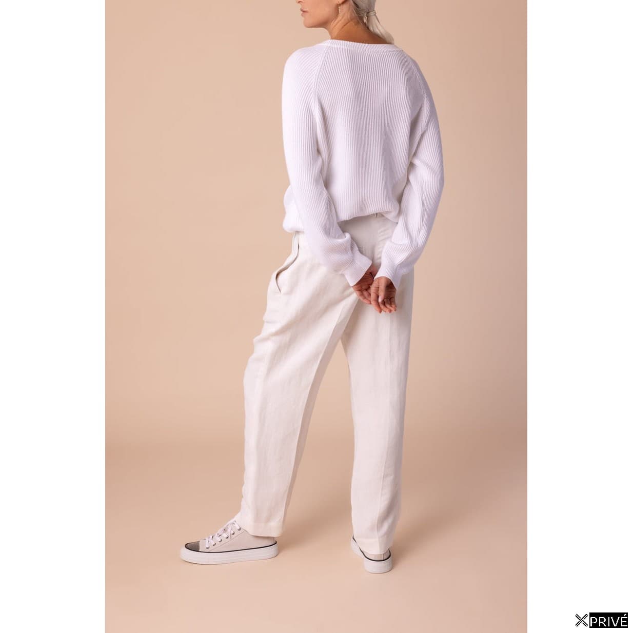 White Cotton Sweatshirt — 5