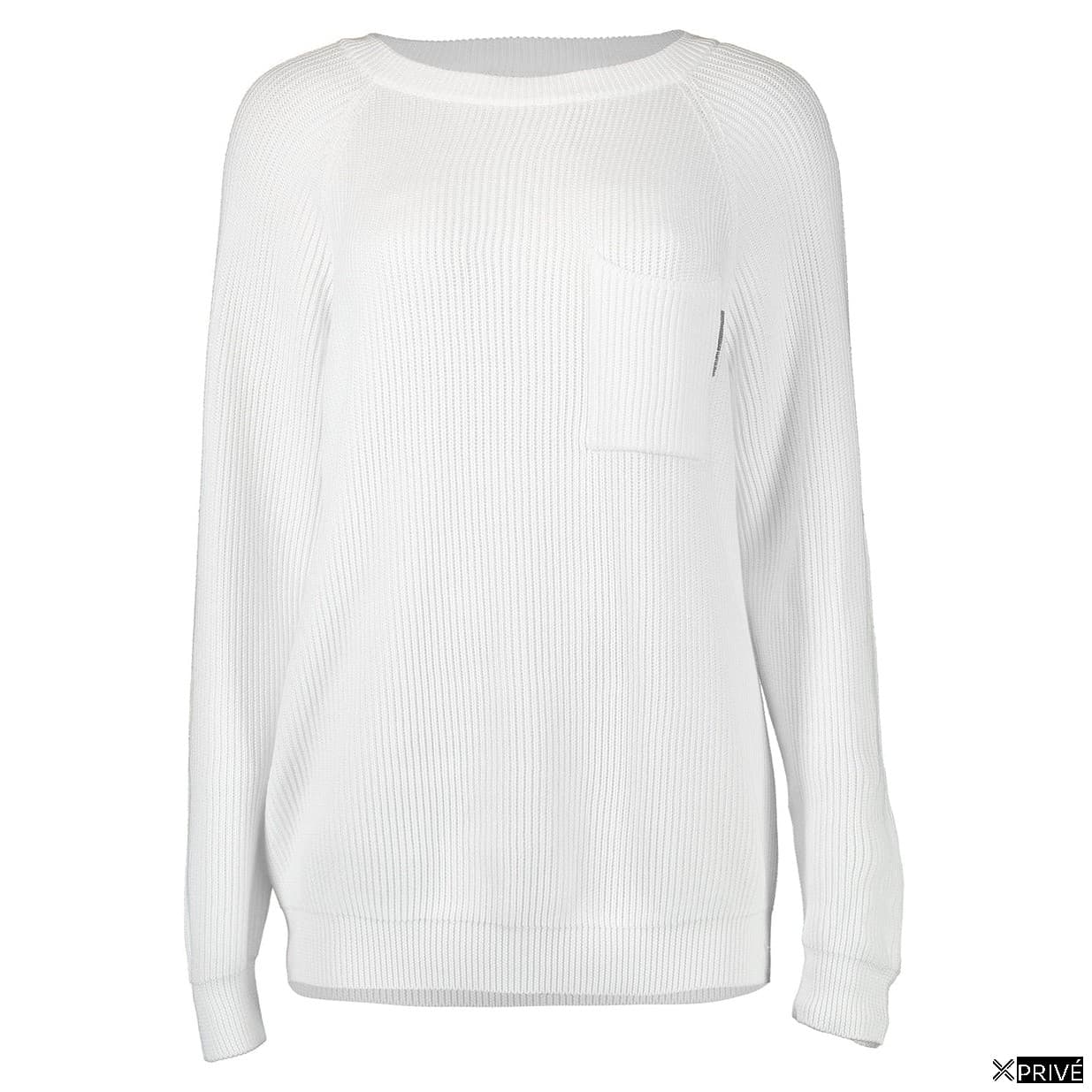 White Cotton Sweatshirt — 1