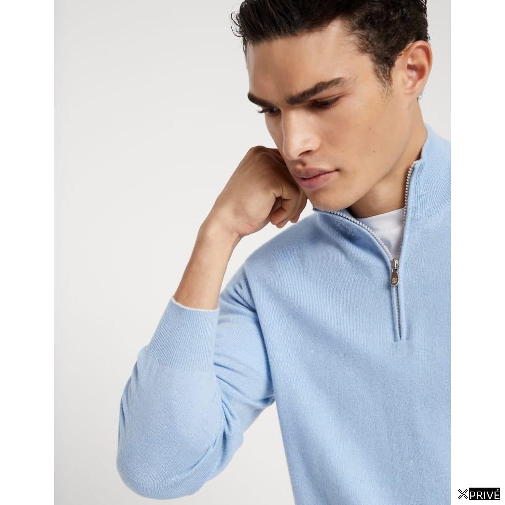 Pull turquoise en Cachemire — 3
