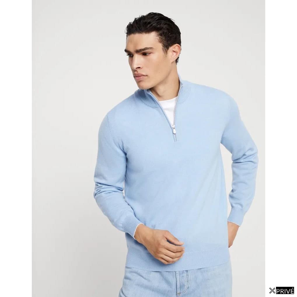 Pull turquoise en Cachemire — 5