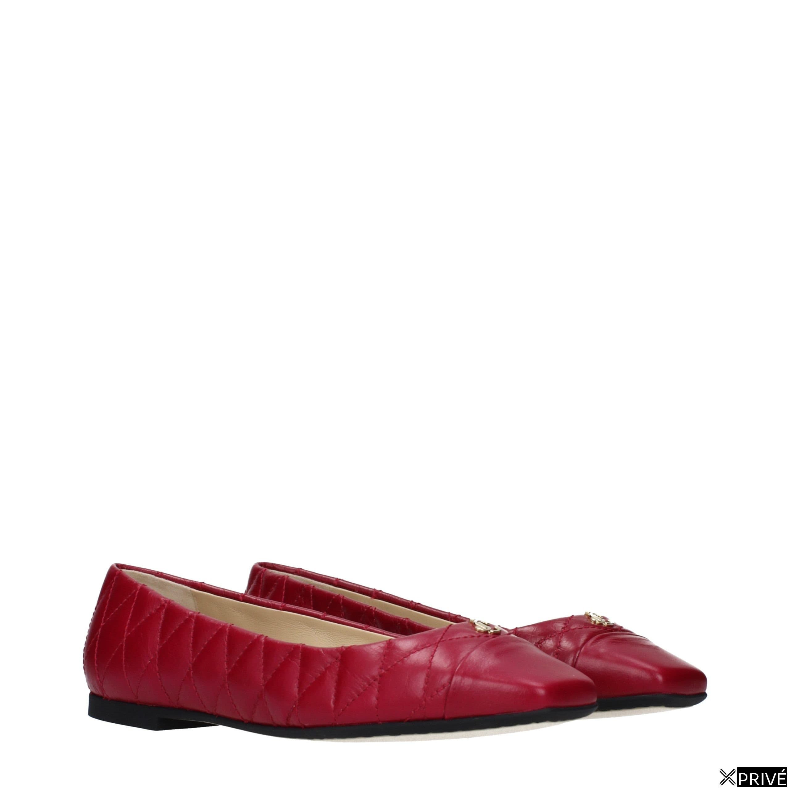 Chaussures plates roses en Cuir — 2