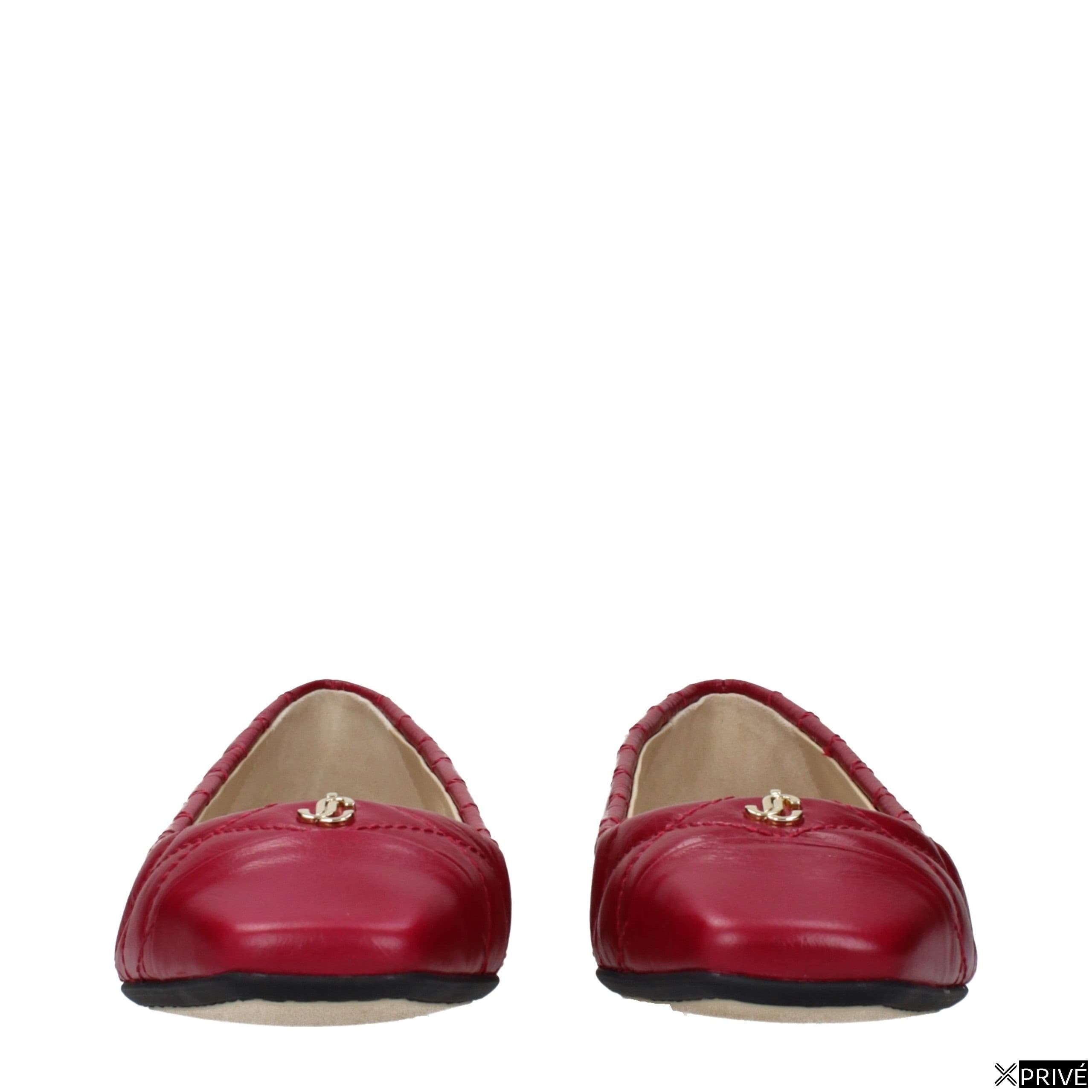 Chaussures plates roses en Cuir — 3