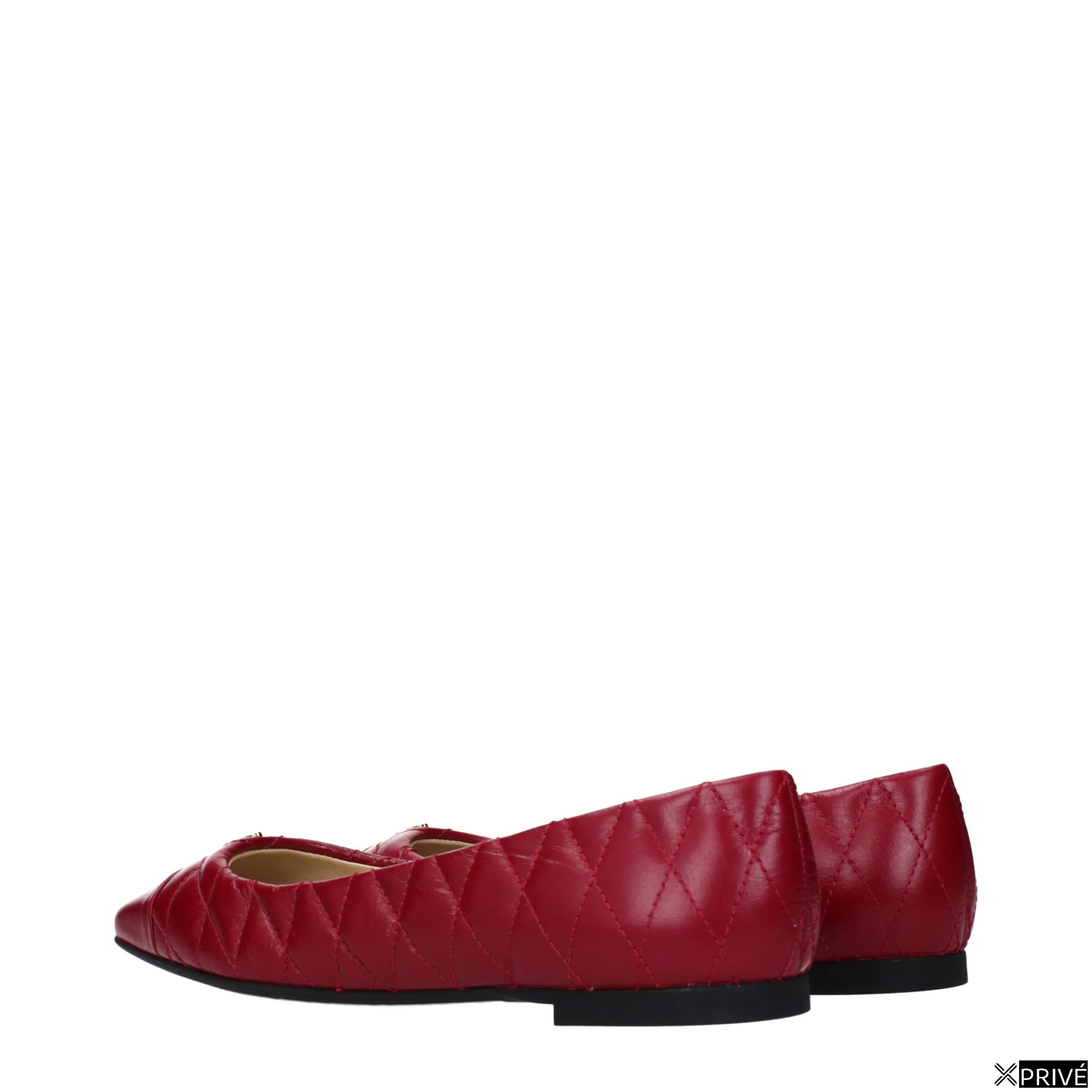 Chaussures plates roses en Cuir — 4