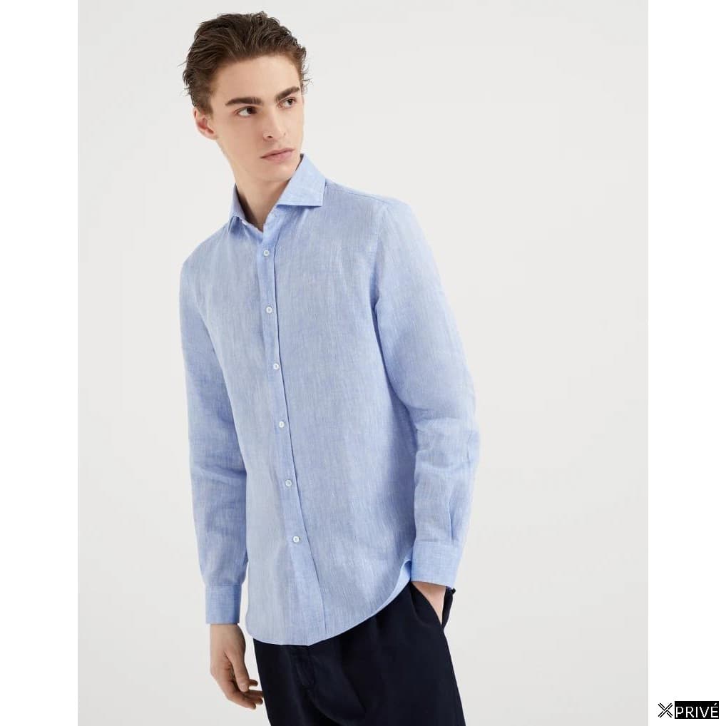 Chemise bleue en Lin — 5