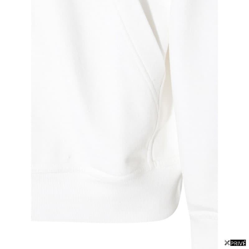 White Cotton Sweatshirt — 3