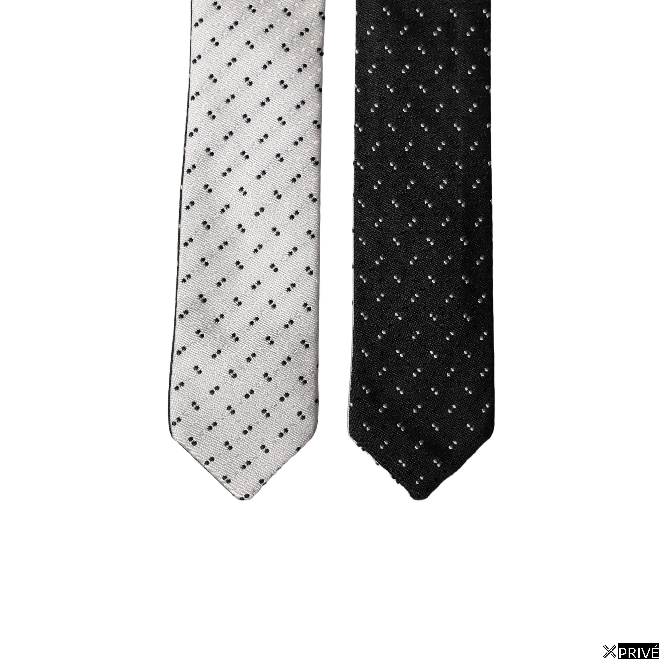 Cravate et nœud papillon noir et blanc — 4