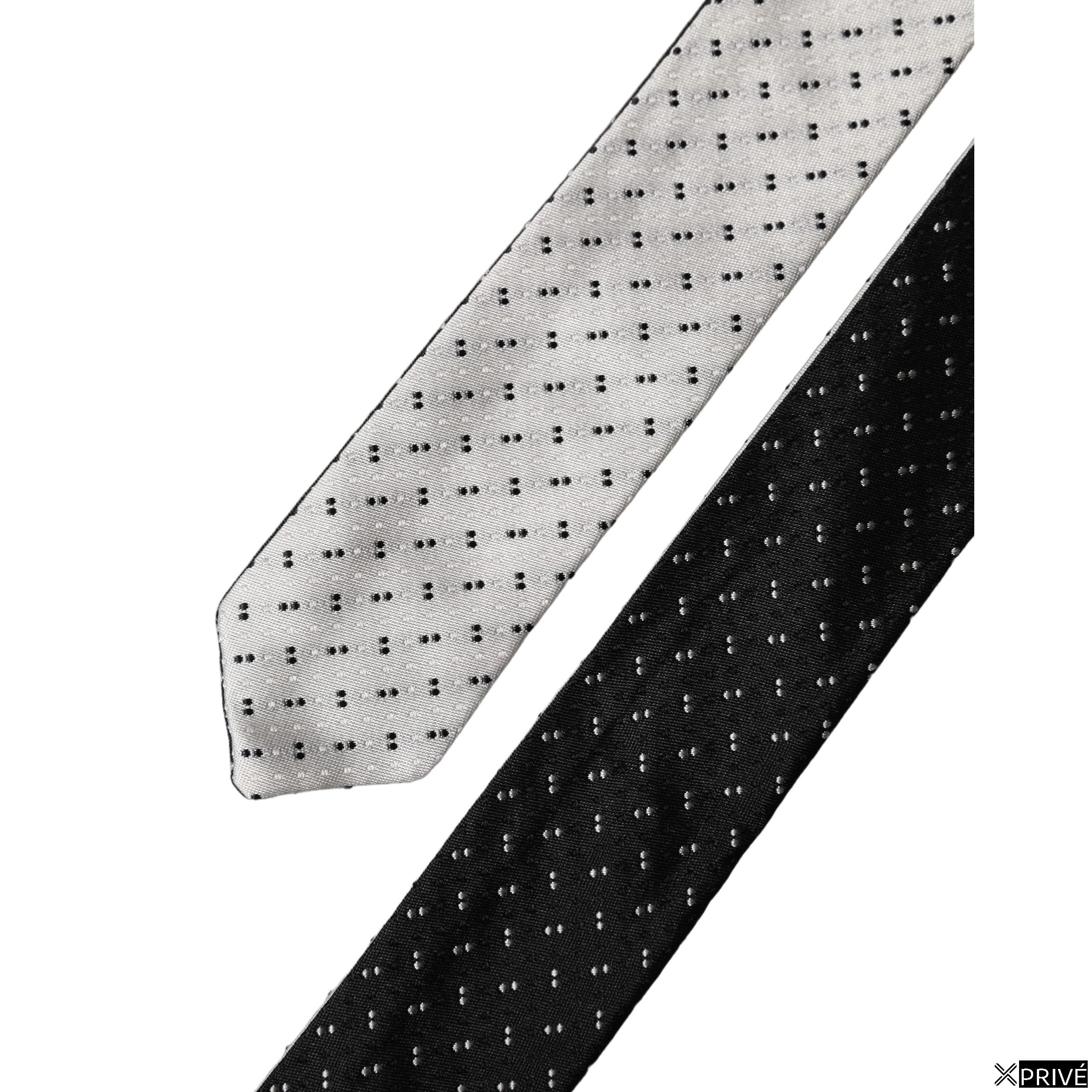 Cravate et nœud papillon noir et blanc — 5