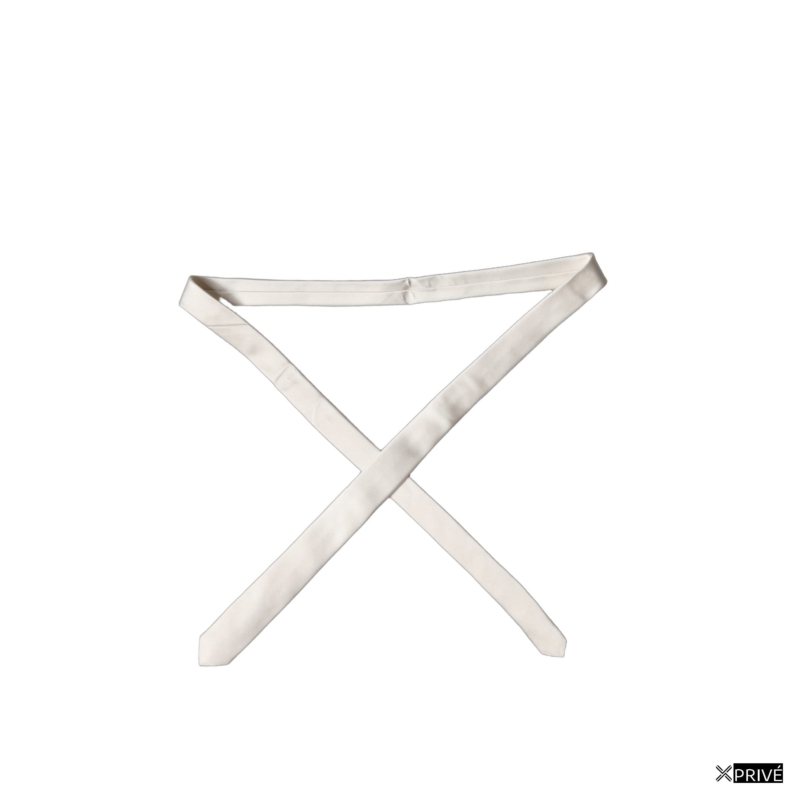 Cravate et nœud papillon blanc cassé — 4