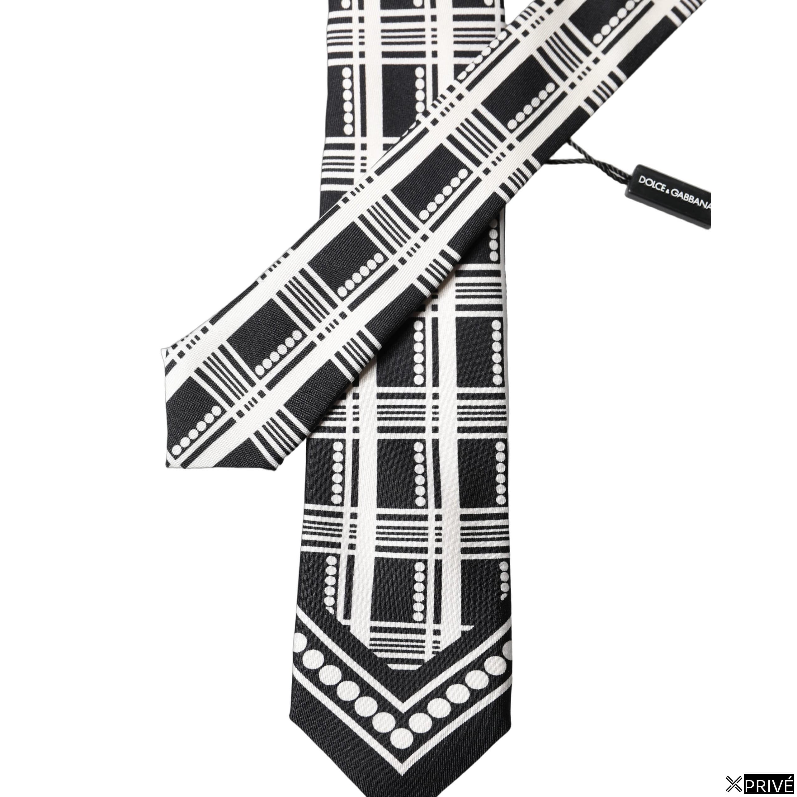 Cravate et nœud papillon noir et blanc — 3