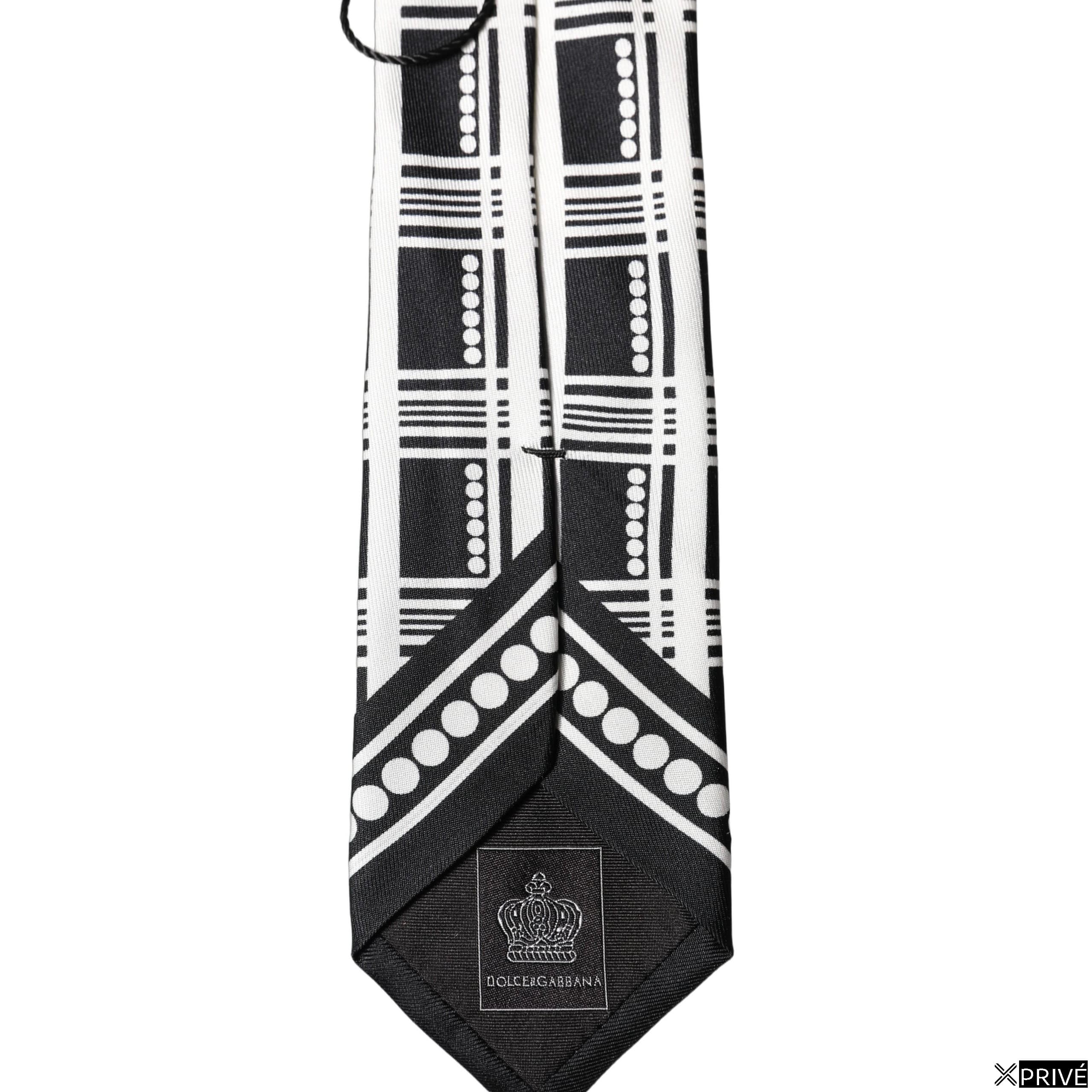 Cravate et nœud papillon noir et blanc — 4