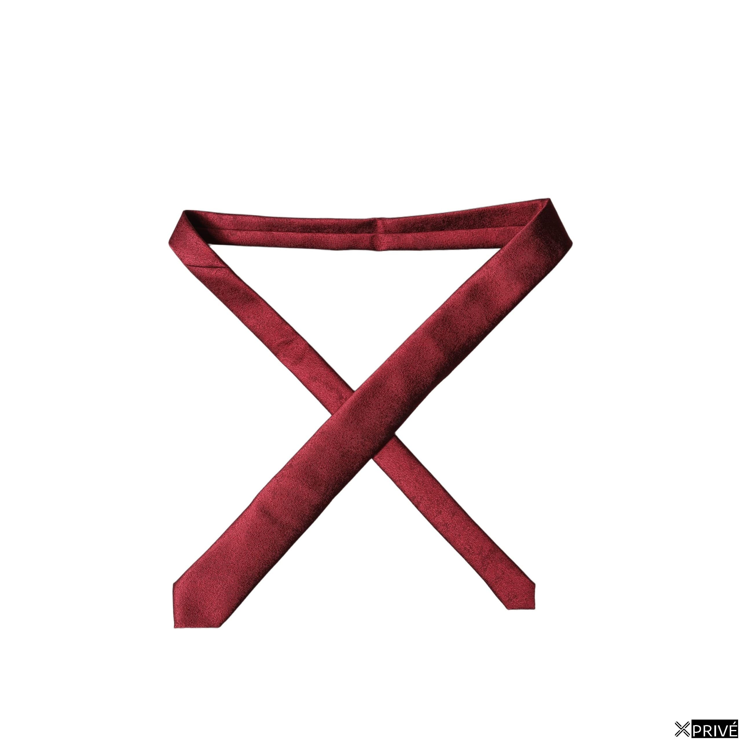 Cravate et nœud papillon bordeaux — 3