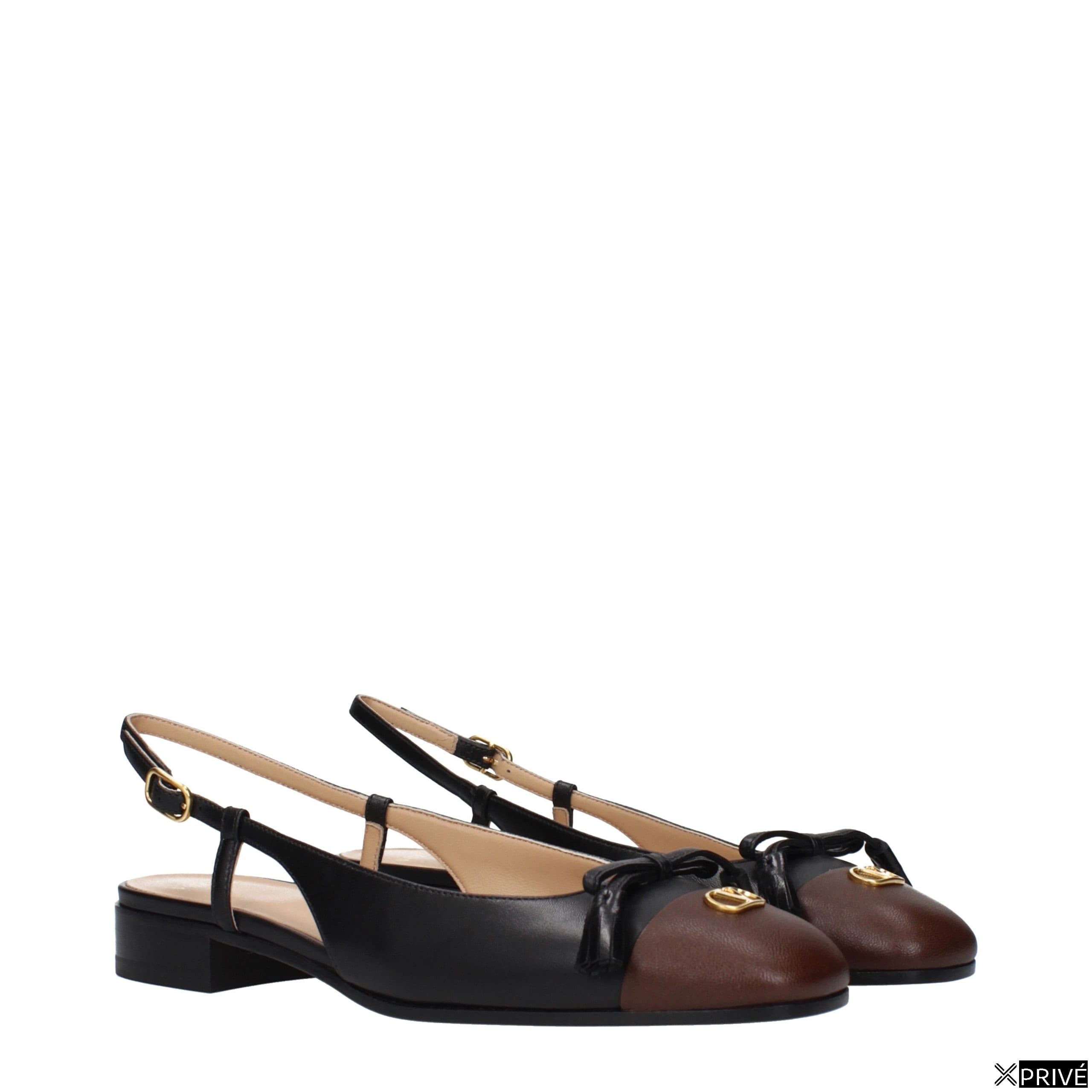 Chaussures plates noires en Cuir — 2