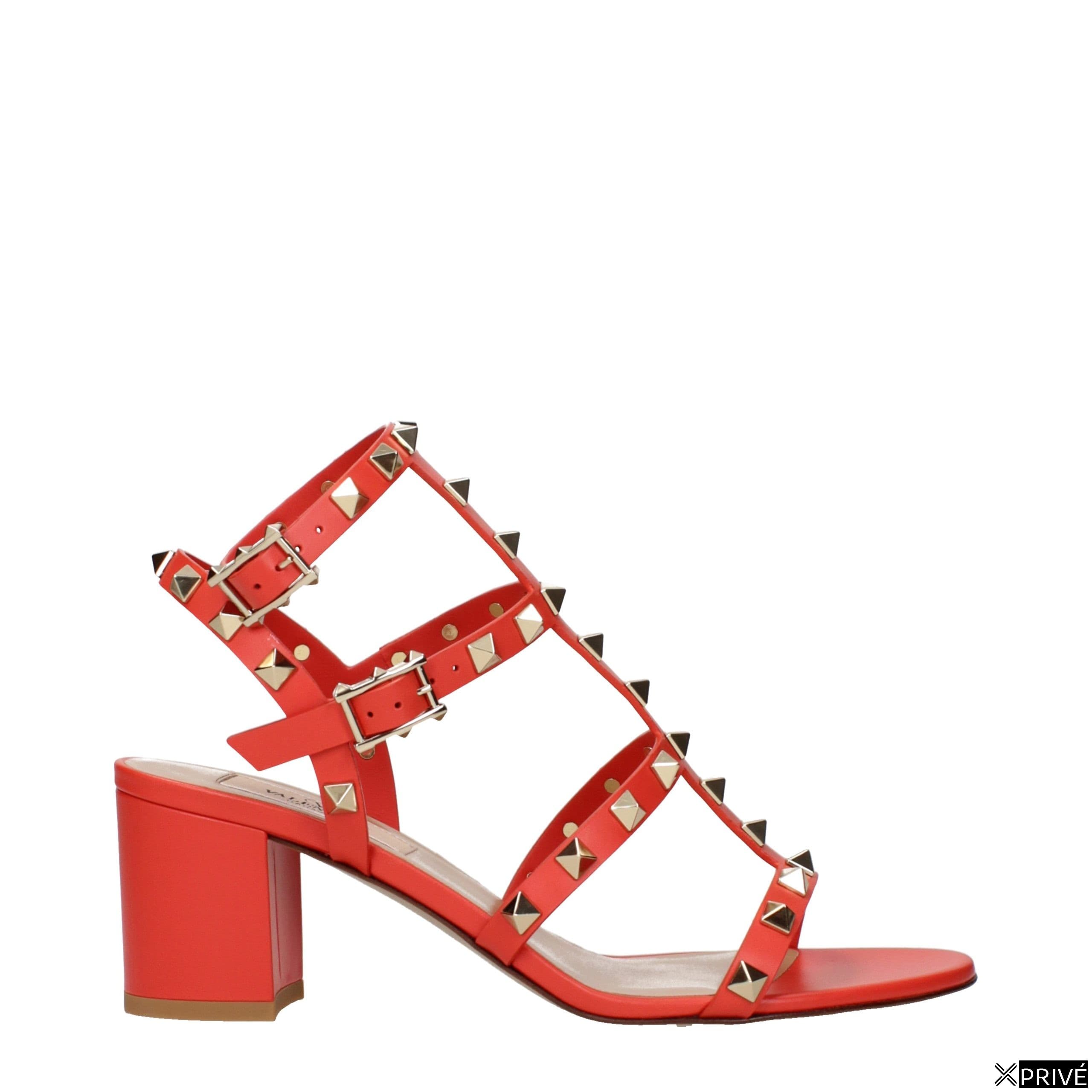 Sandales oranges en Cuir — 1