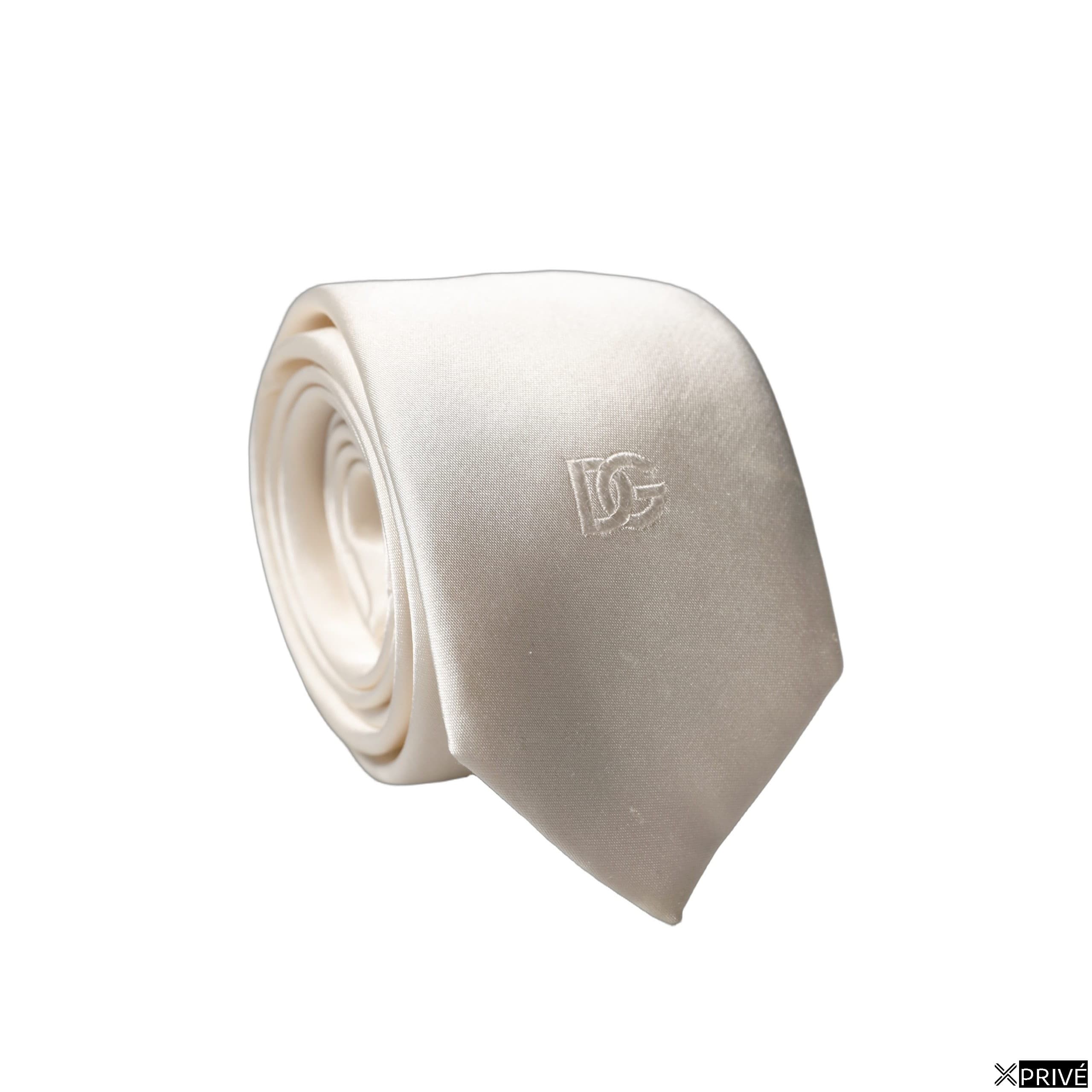Cravate et nœud papillon blanc cassé — 1