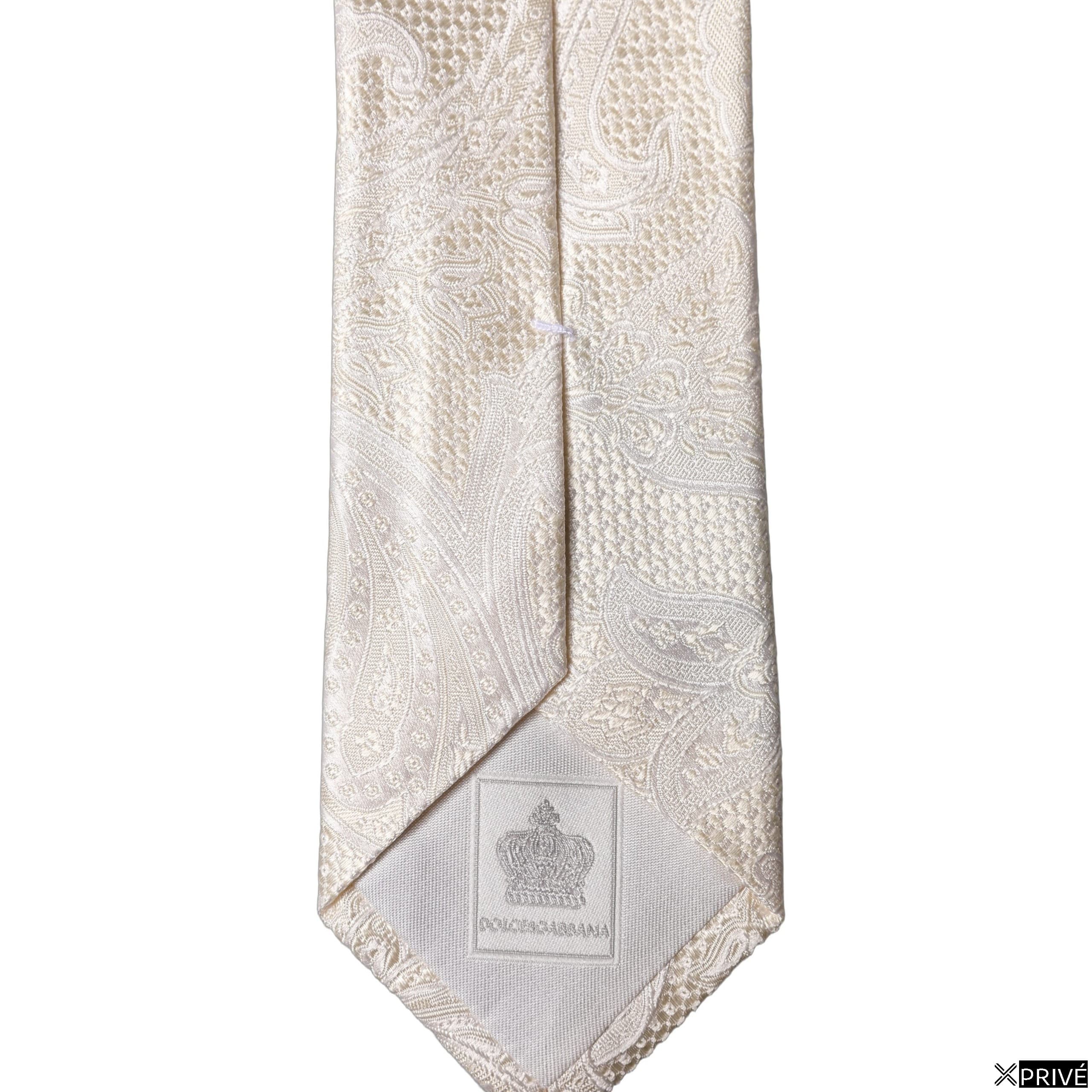 Cravate et nœud papillon blanc cassé — 3