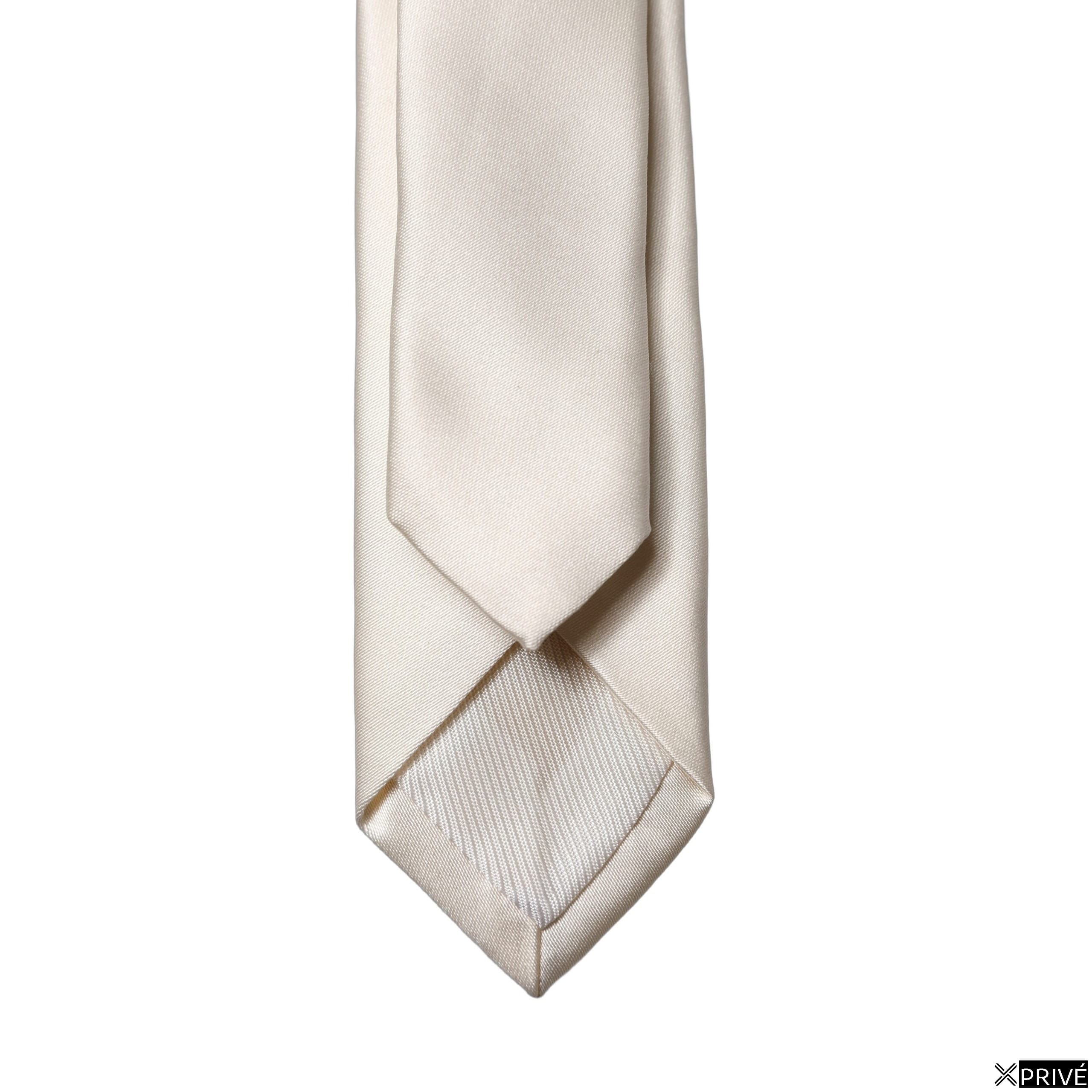 Cravate et nœud papillon blanc cassé — 3