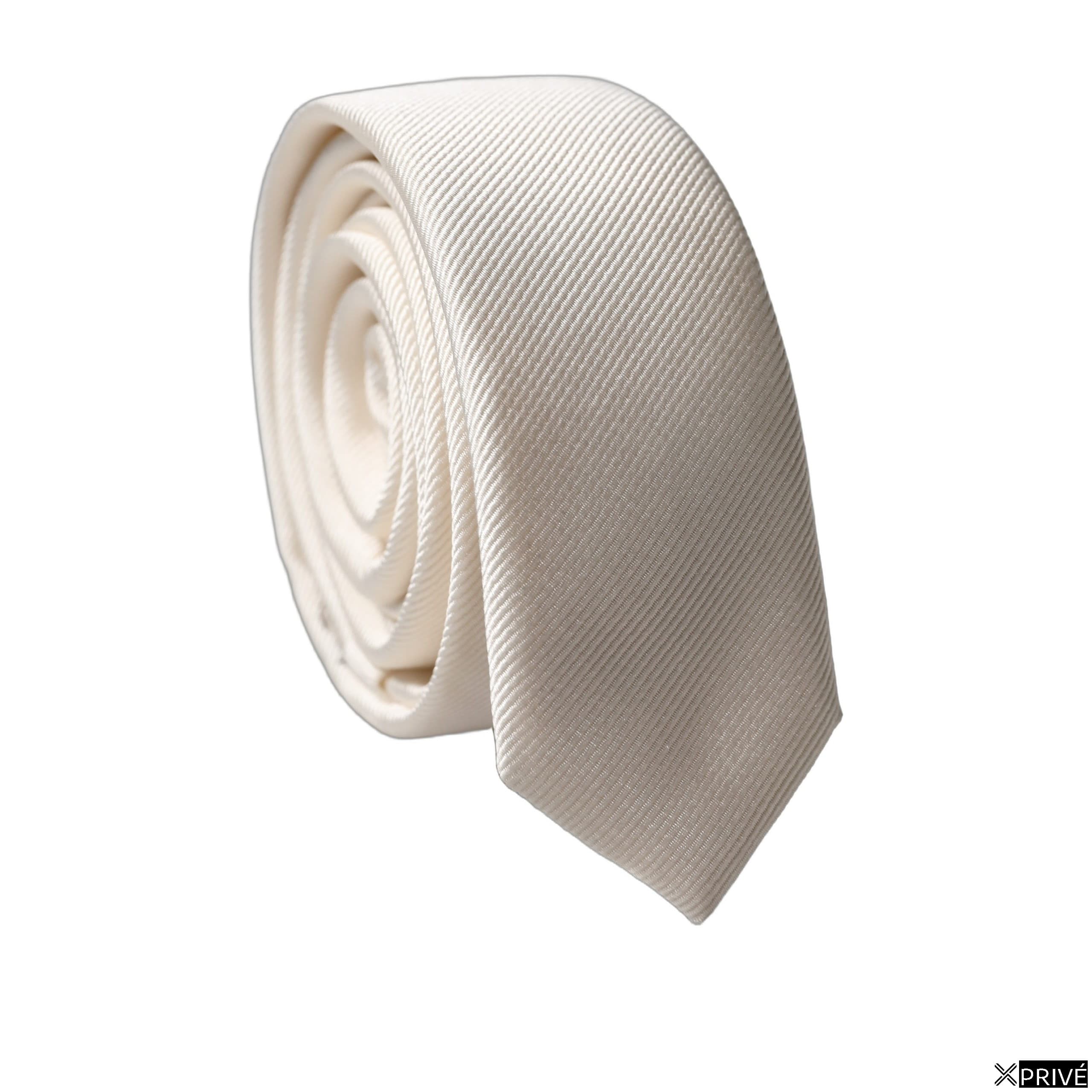 Cravate et nœud papillon blanc cassé — 2