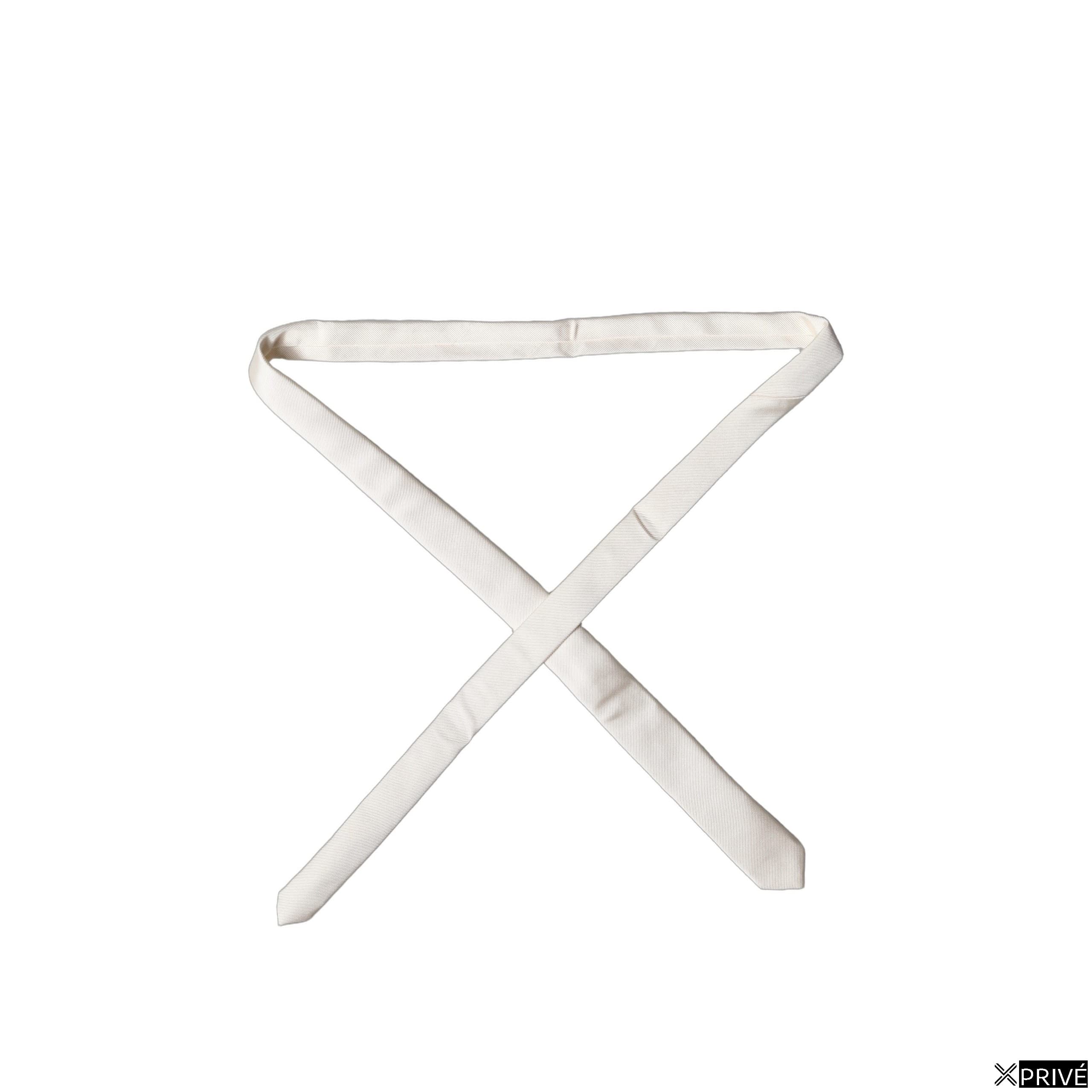Cravate et nœud papillon blanc cassé — 3