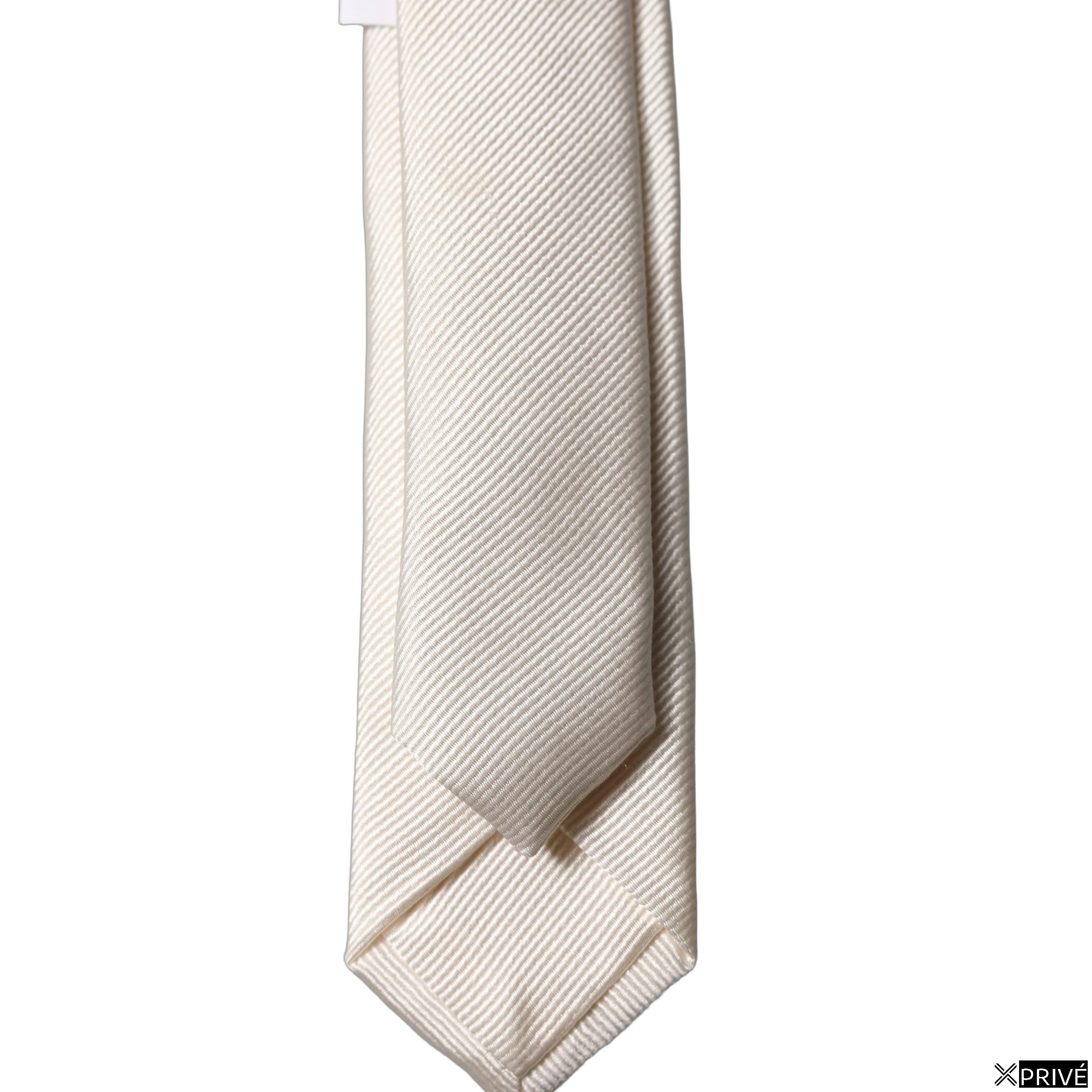 Cravate et nœud papillon blanc cassé — 4