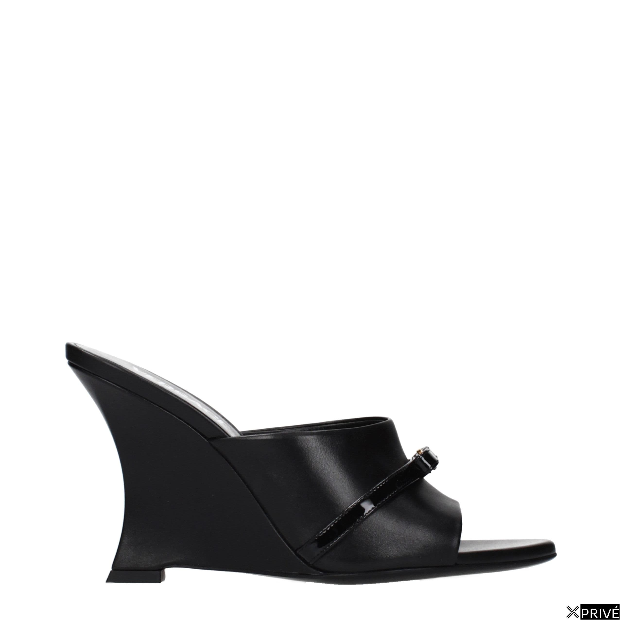 Chaussures compensées noires en Cuir — 1