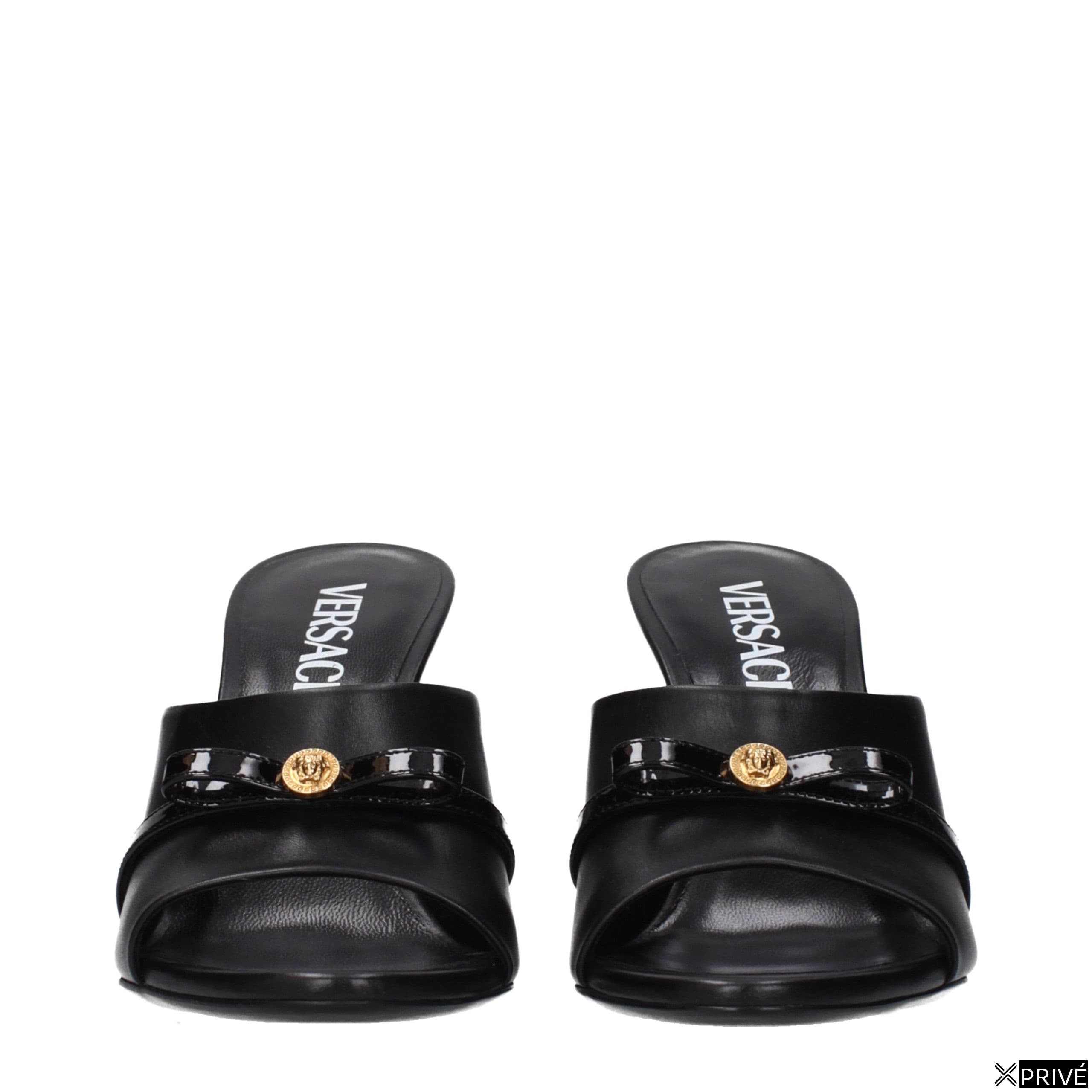 Chaussures compensées noires en Cuir — 3
