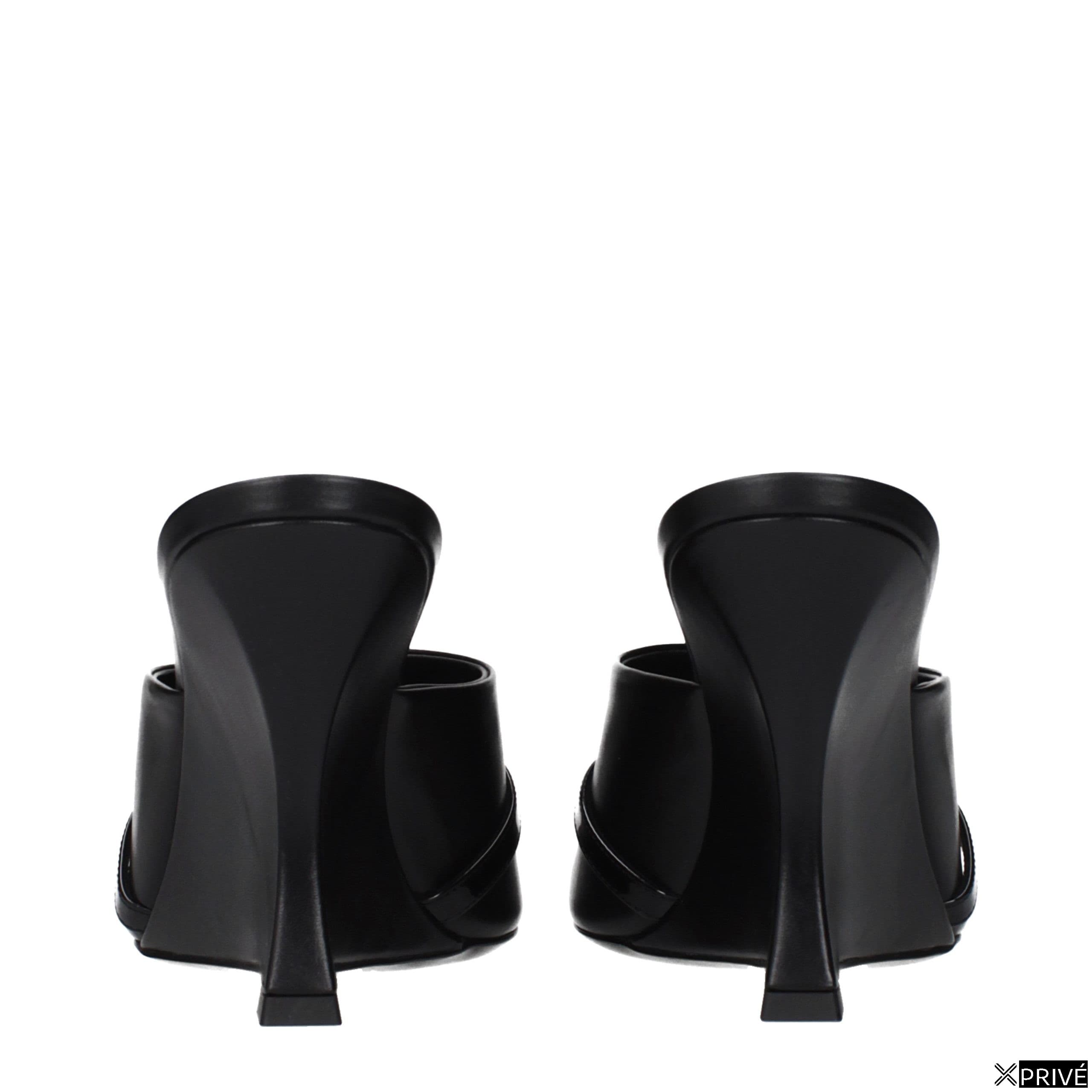 Chaussures compensées noires en Cuir — 5