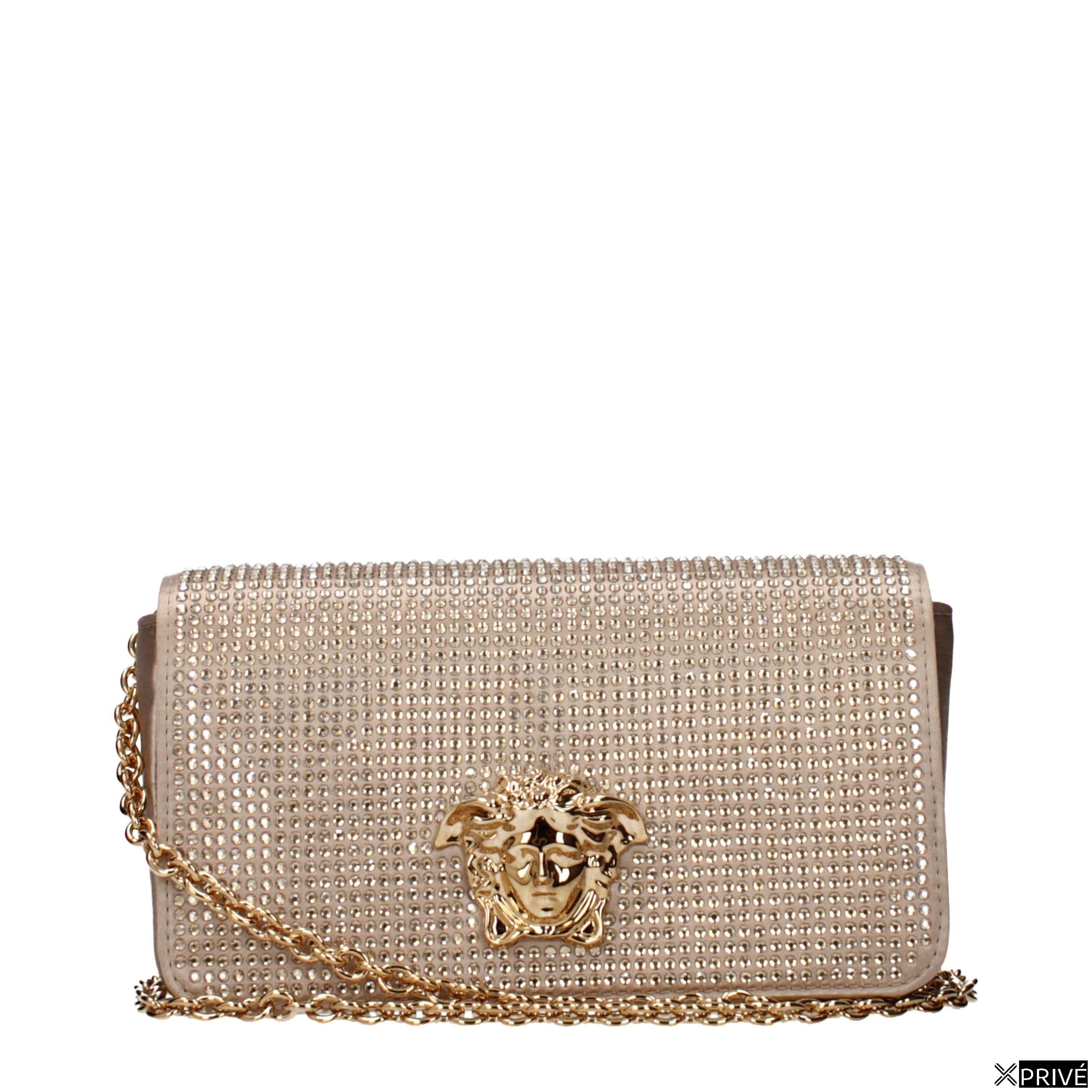 Gold Satin Clutch Bag — 1