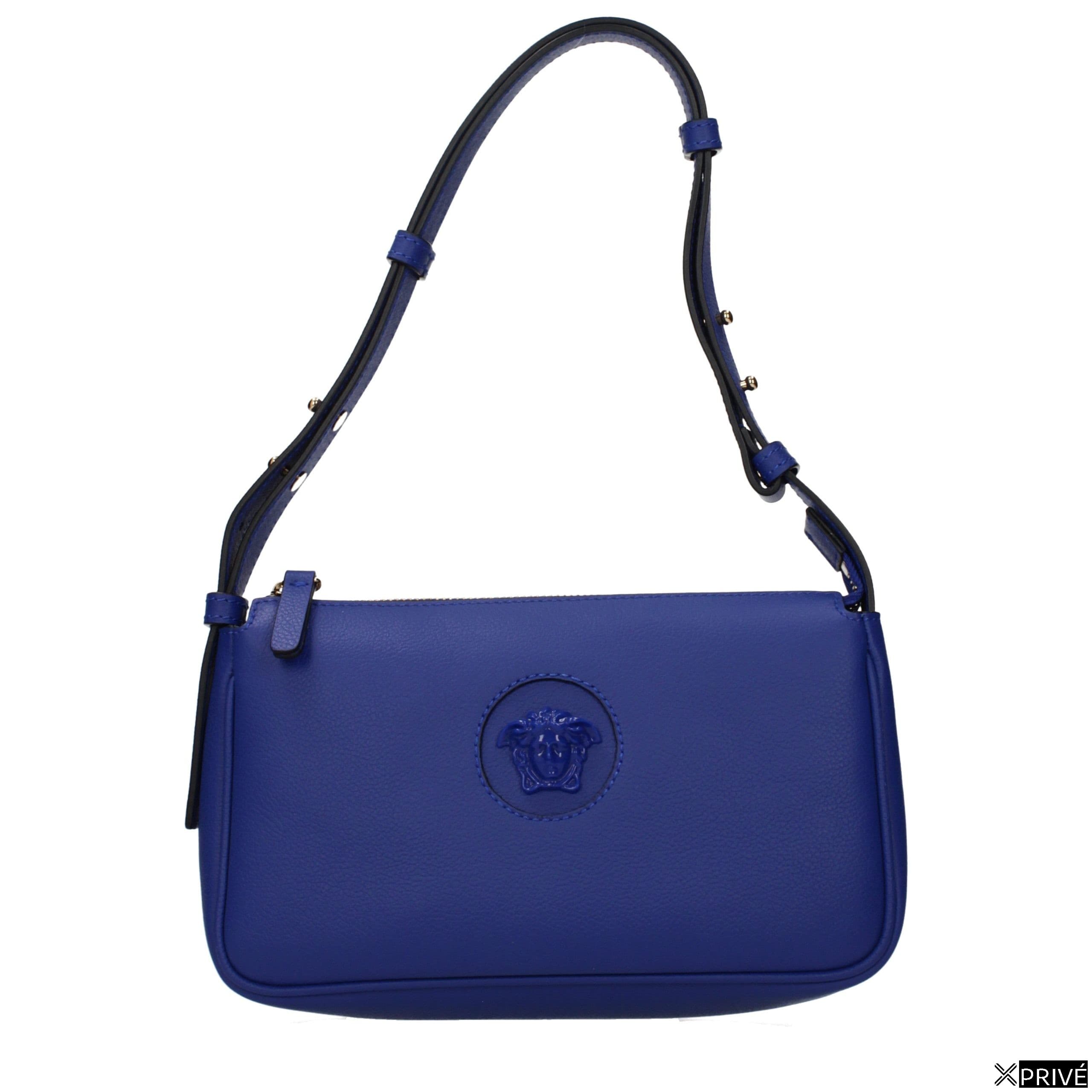 Blue Leather Shoulder Bag — 1