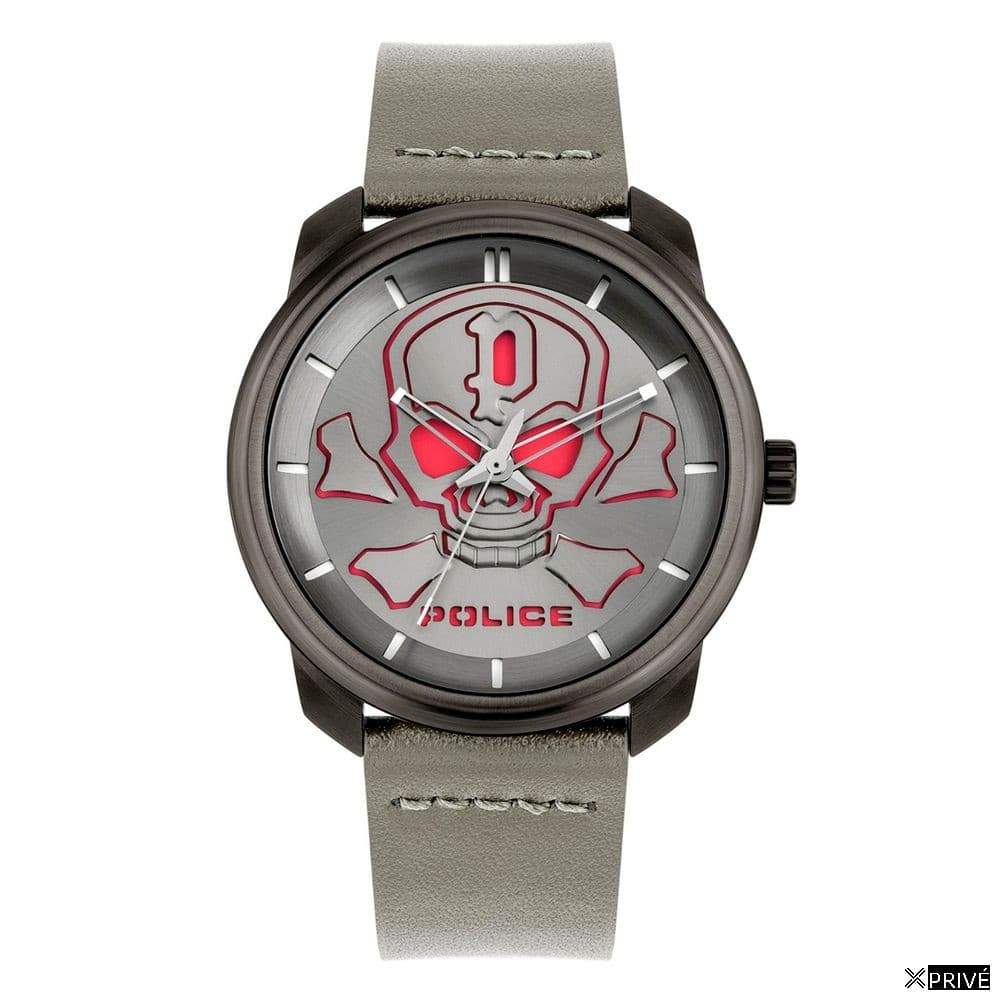 Montre grise en Cuir — 1
