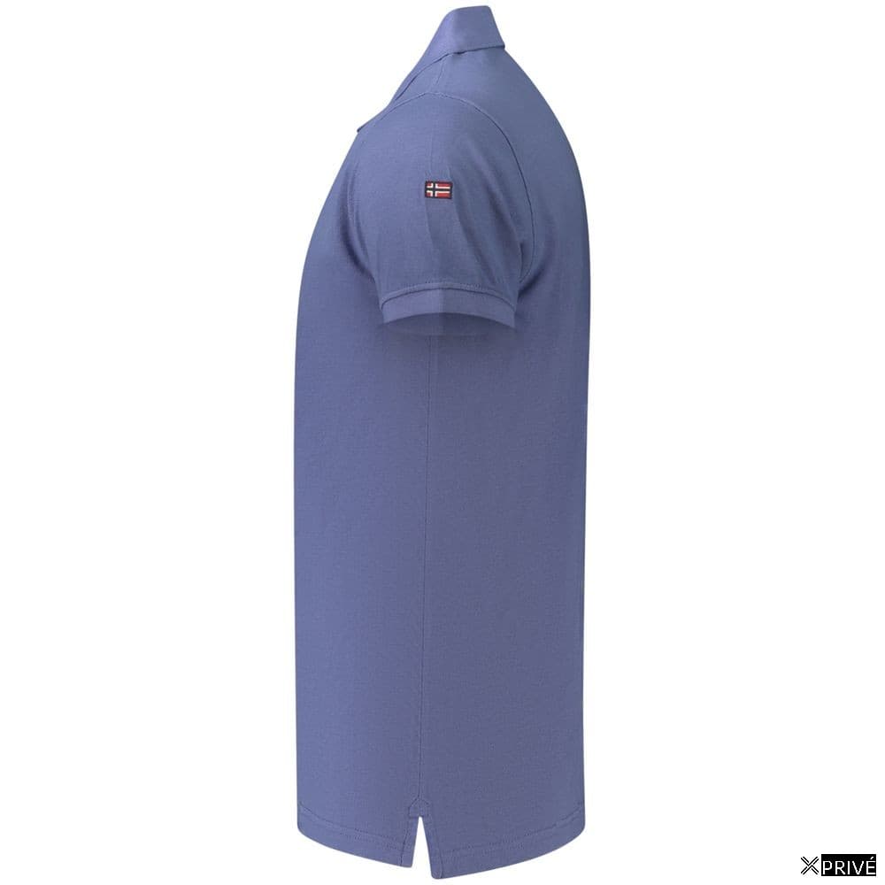 Polo bleu en Coton — 3