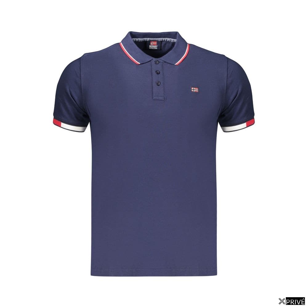 Polo bleu en Coton — 1