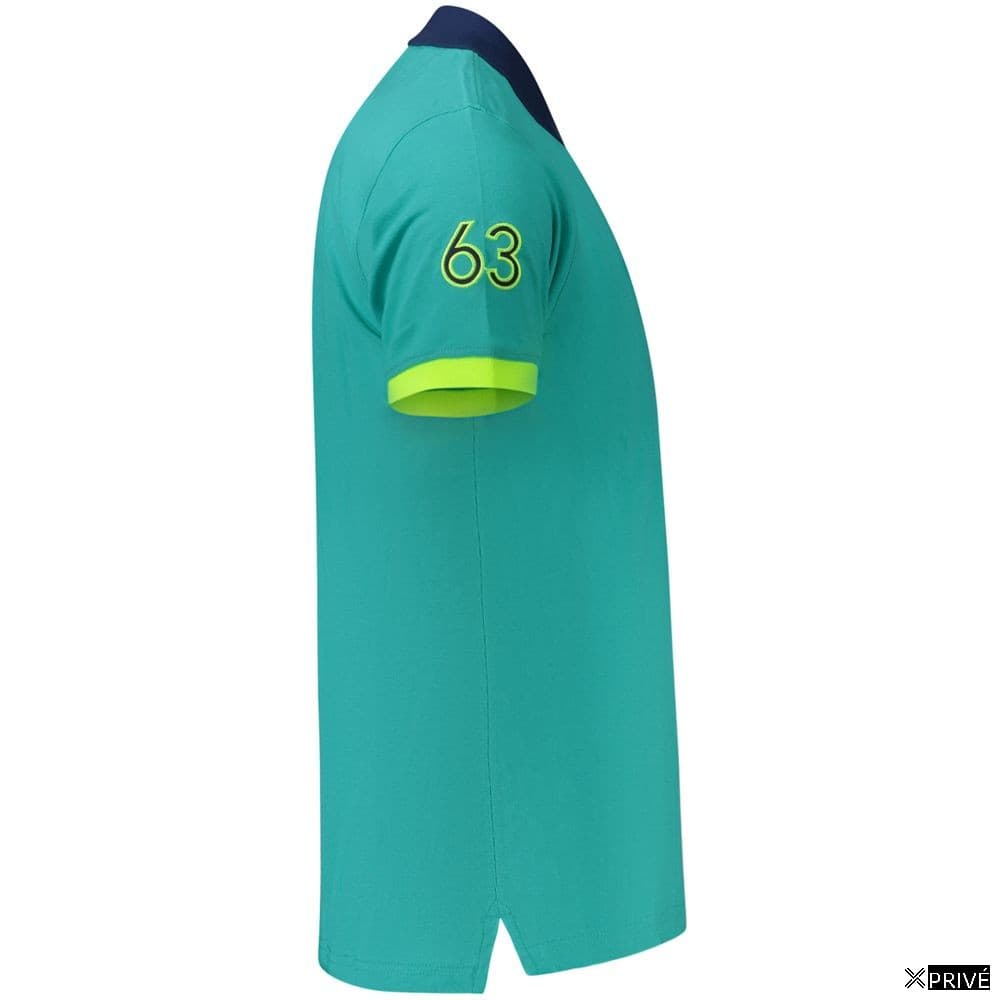 Polo bleu en Coton — 3