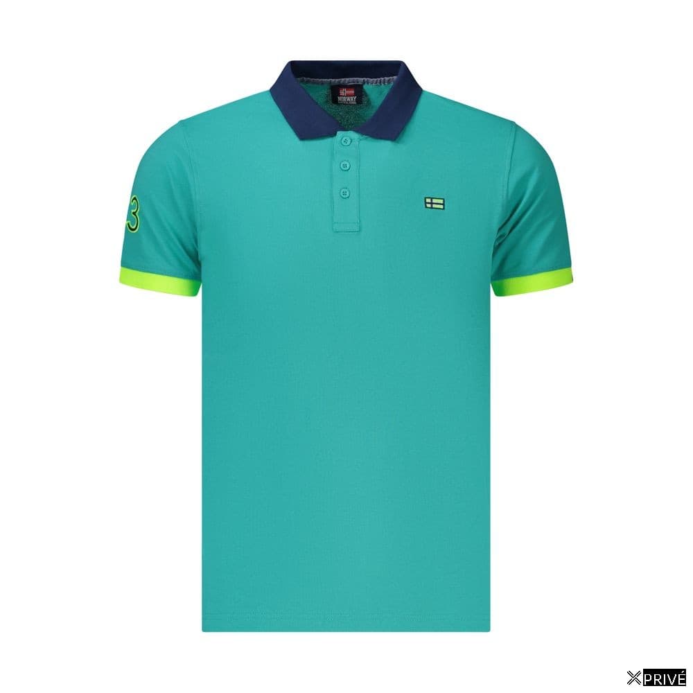 Polo bleu en Coton — 1