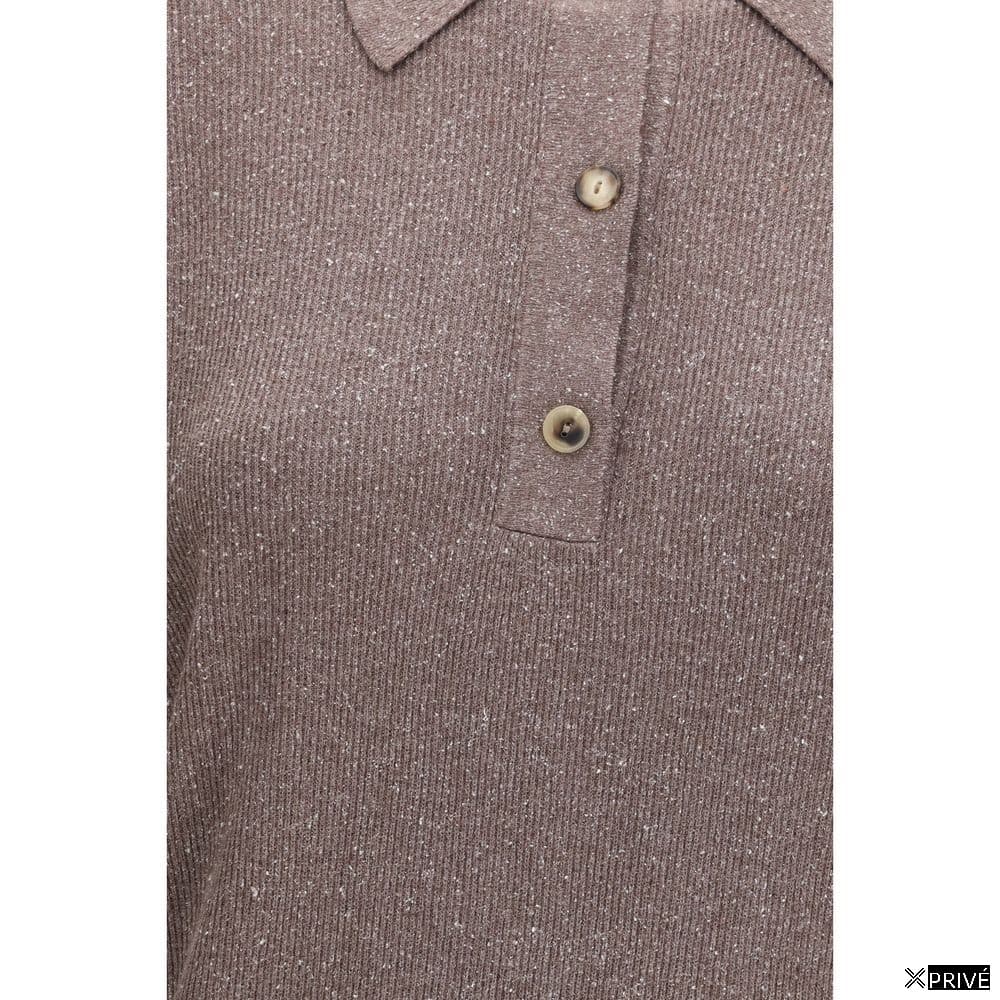 Polo brun en Soie — 3