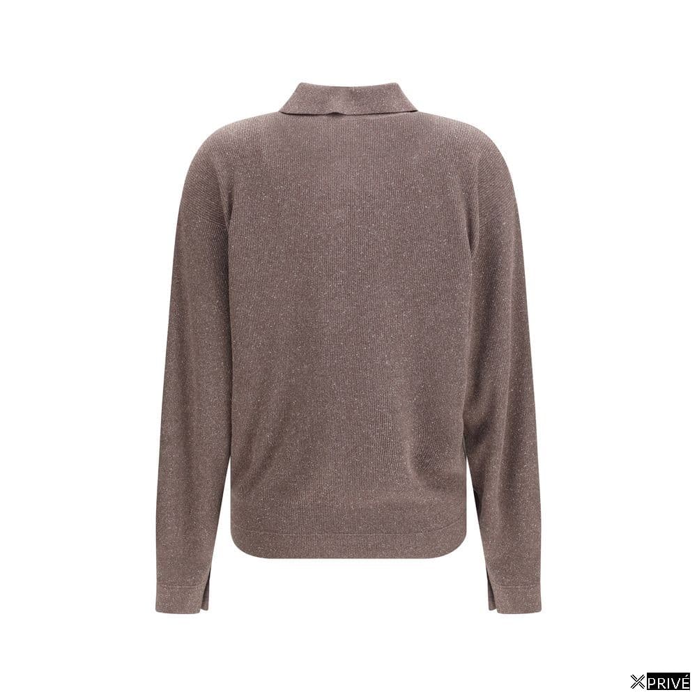 Polo brun en Soie — 2
